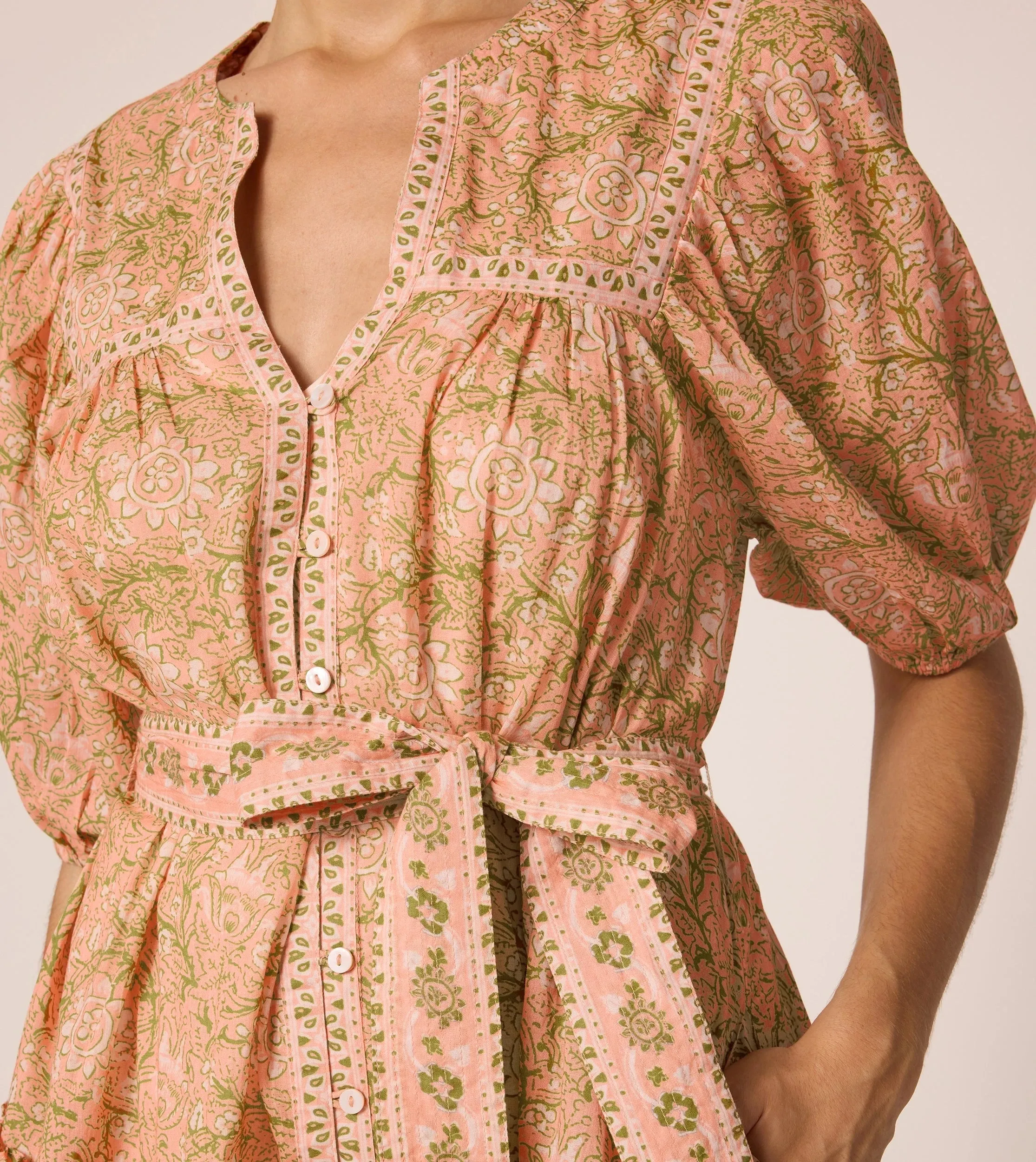 Calista Mini Dress | Cecil Blush sold by Cleobella product image thumbnail 4