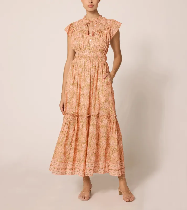 Indira Ankle Dress | Cecil Blush sold by Cleobella