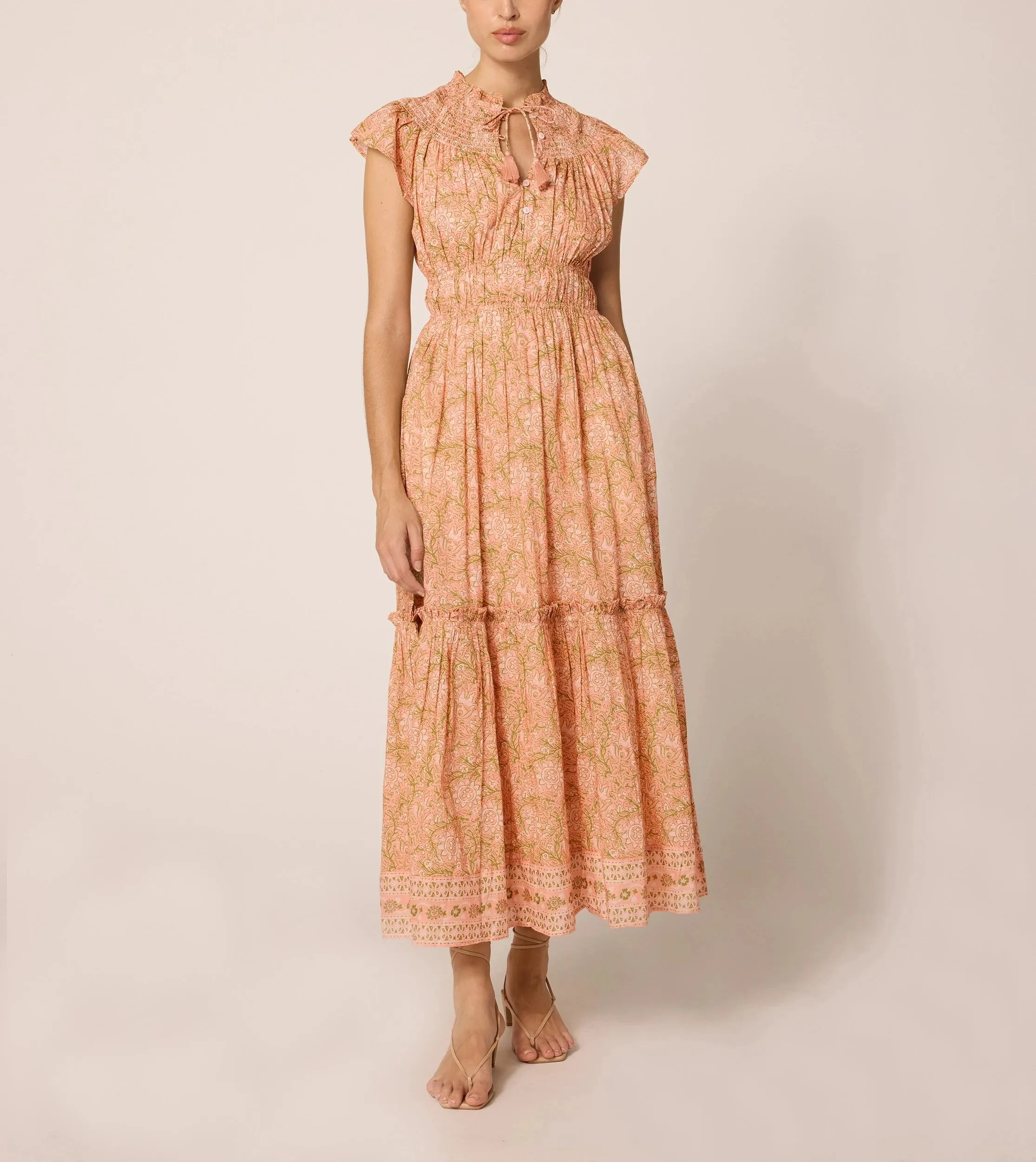 Indira Ankle Dress | Cecil Blush sold by Cleobella product image thumbnail 2