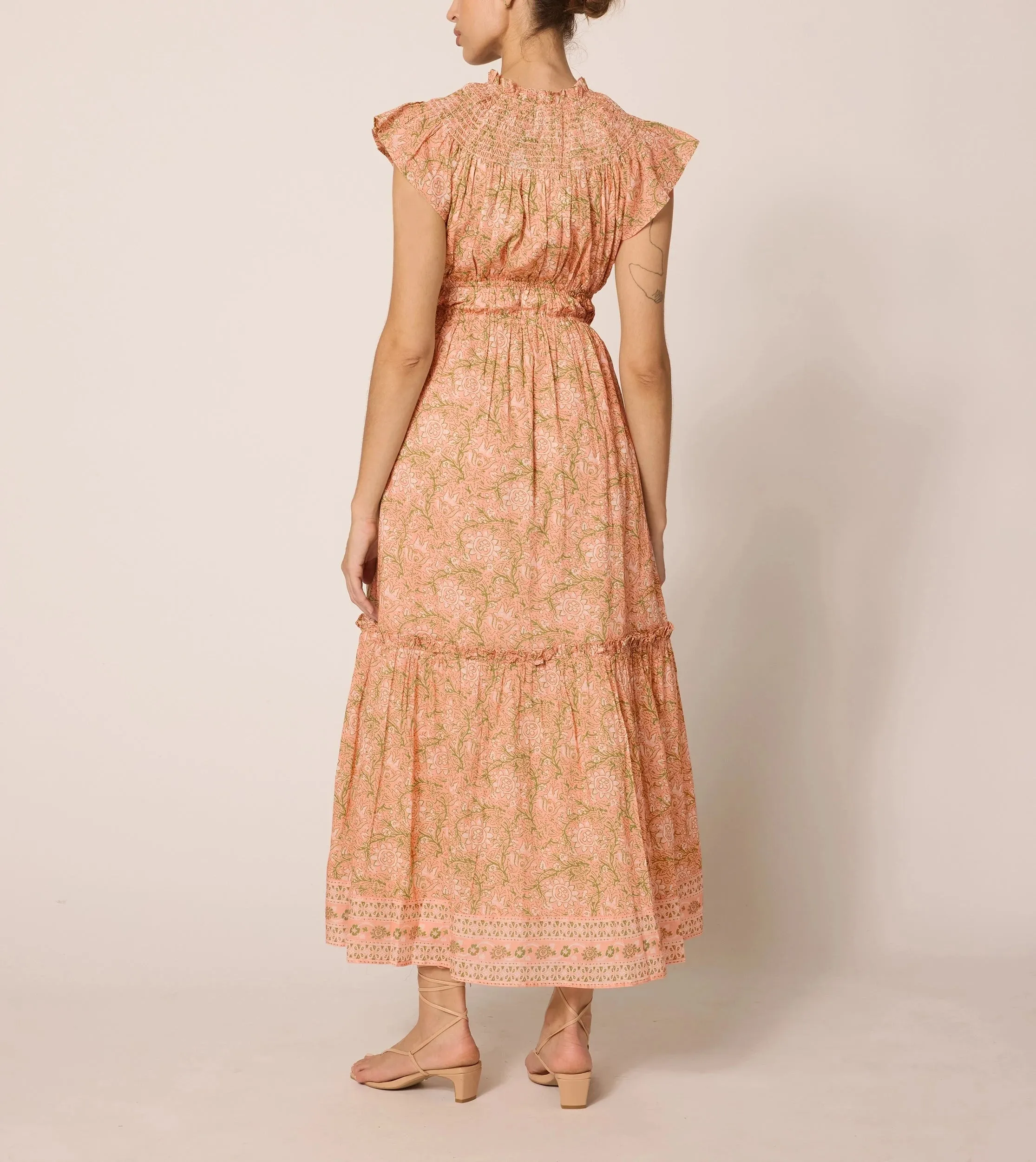 Indira Ankle Dress | Cecil Blush sold by Cleobella product image thumbnail 3