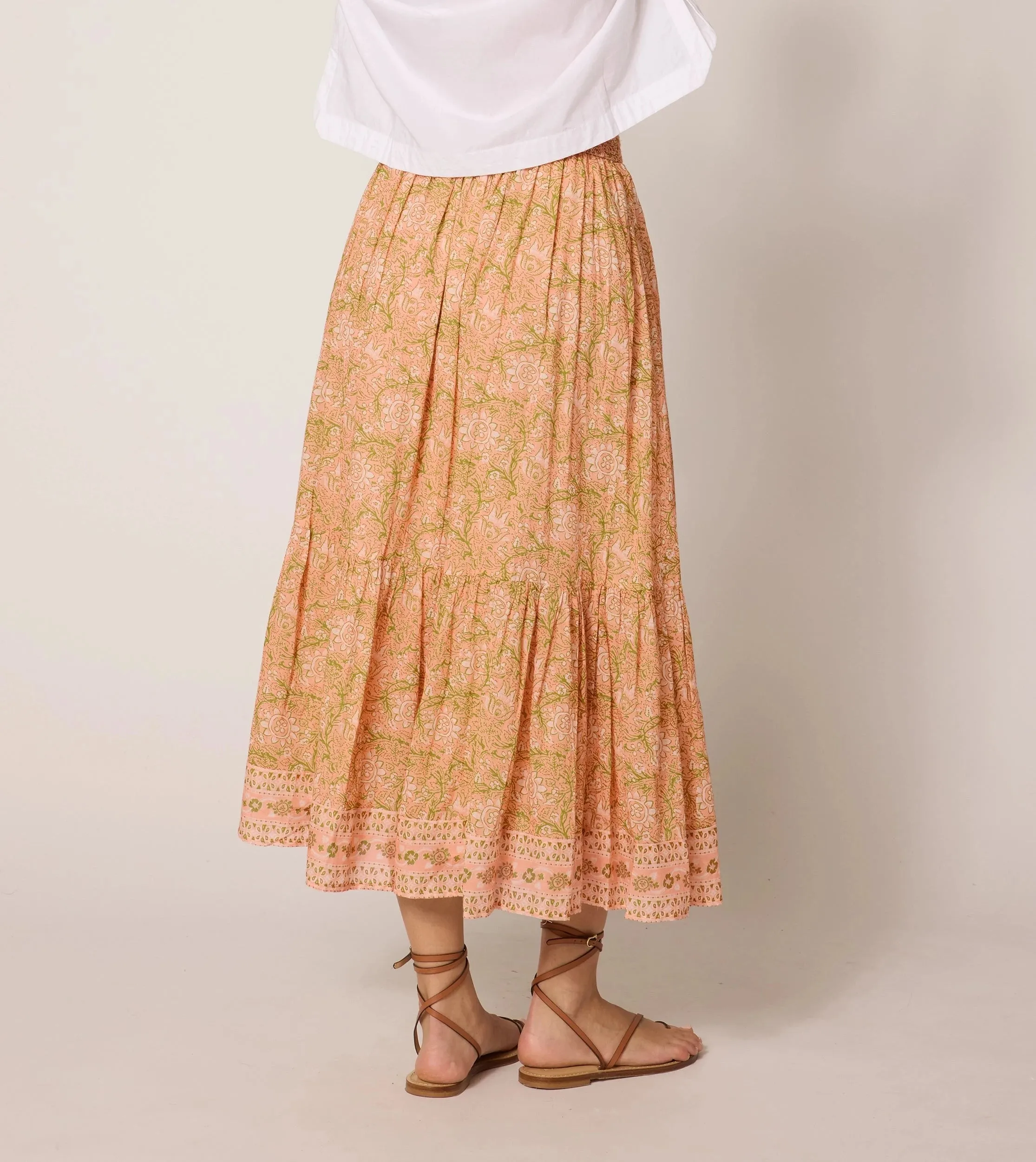 Charlene Ankle Skirt | Cecil Blush sold by Cleobella product image thumbnail 3
