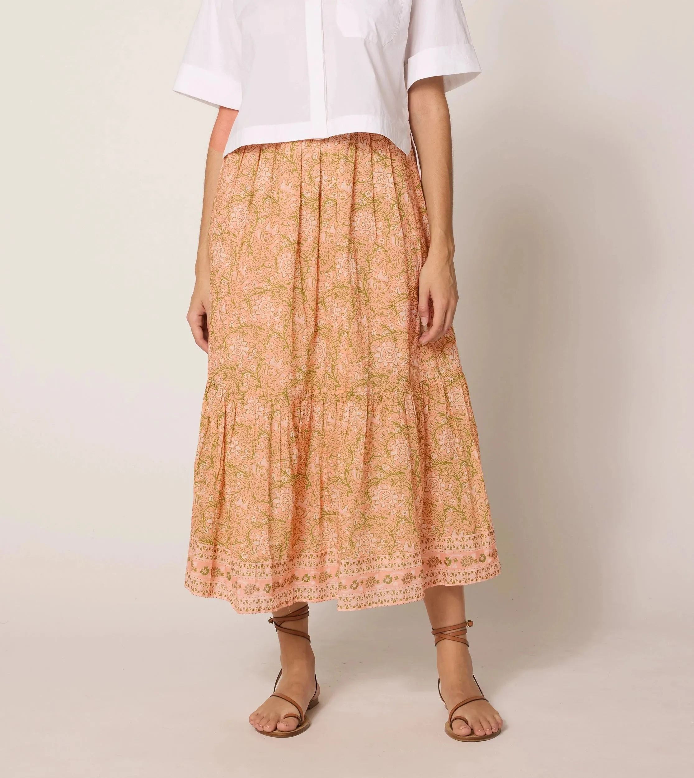 Charlene Ankle Skirt | Cecil Blush sold by Cleobella product image thumbnail 2