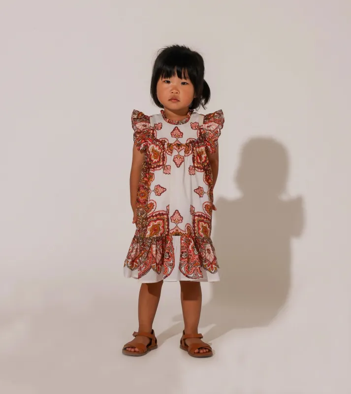 Littles Daisy Dress | Foulard Paisley sold by Cleobella