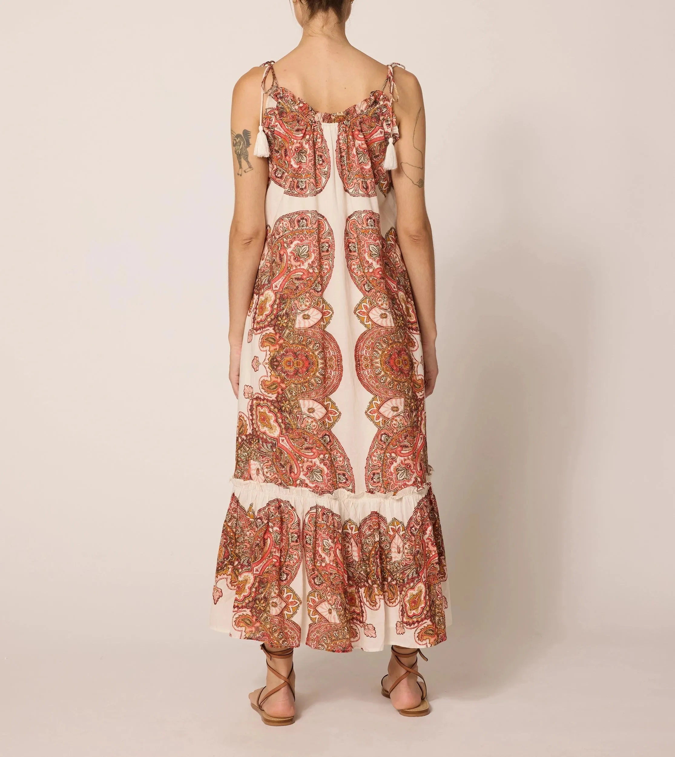 Cindy Ankle Dress | Foulard Paisley sold by Cleobella product image thumbnail 3