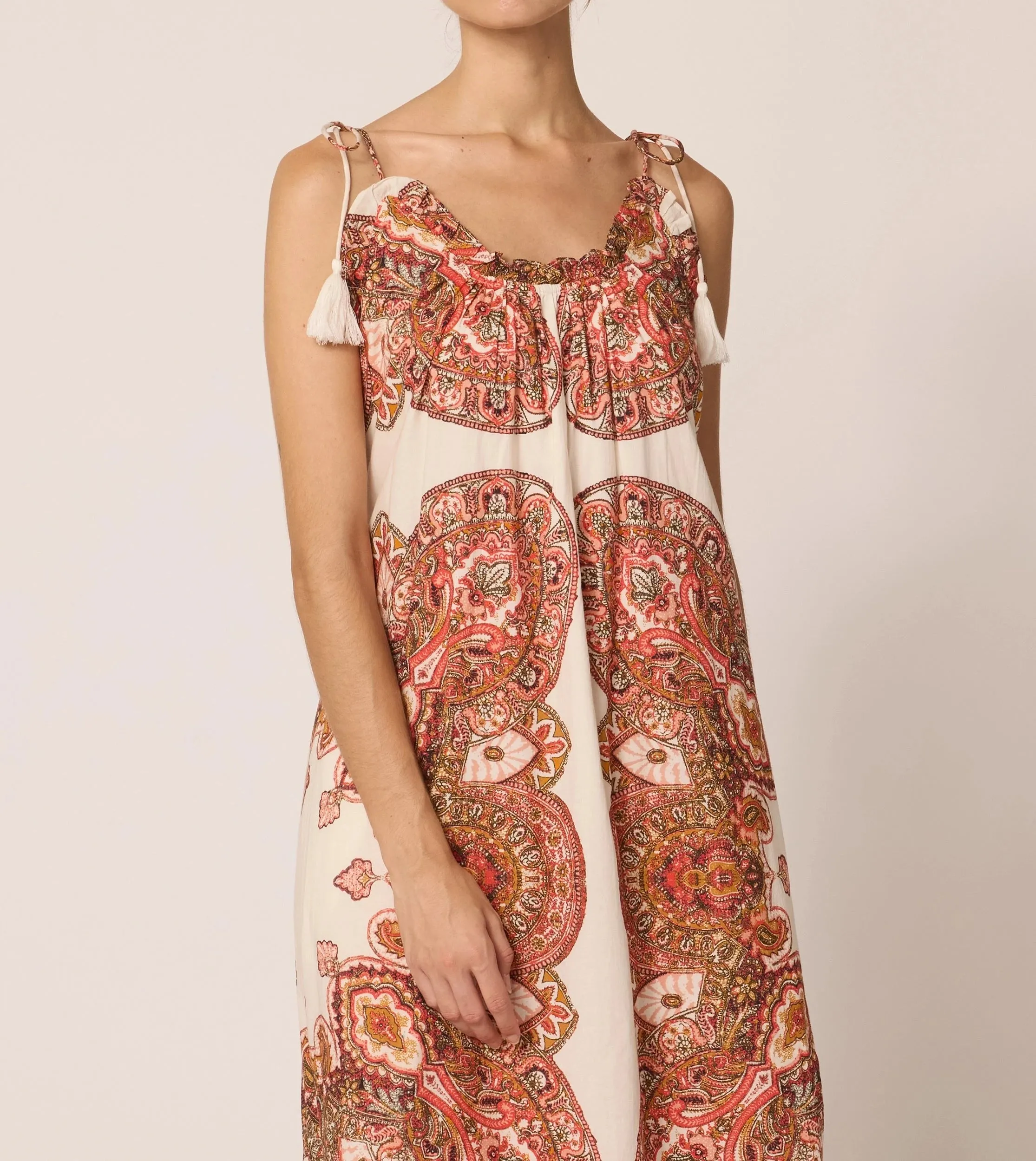 Cindy Ankle Dress | Foulard Paisley sold by Cleobella product image thumbnail 4