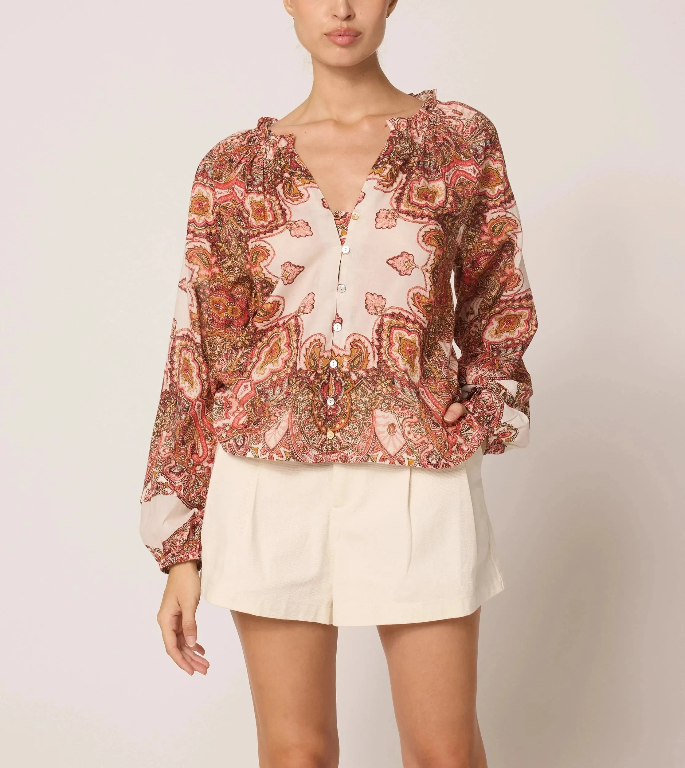 Alicia Blouse | Foulard Paisley sold by Cleobella product image thumbnail 3