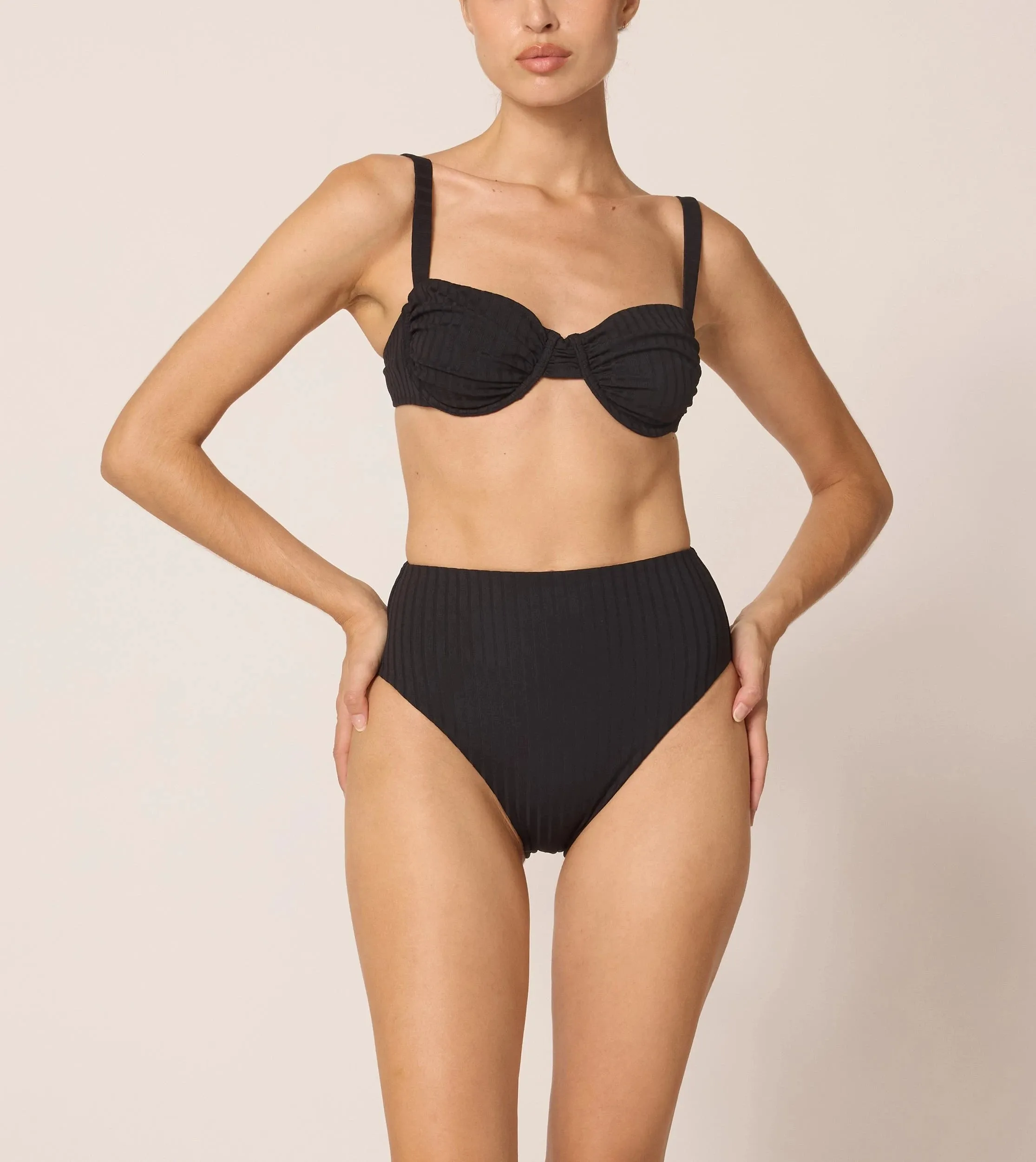 Beckett Top | Black Rib sold by Cleobella