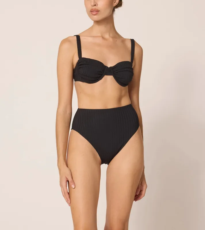 Kimber Bottom | Black Rib sold by Cleobella