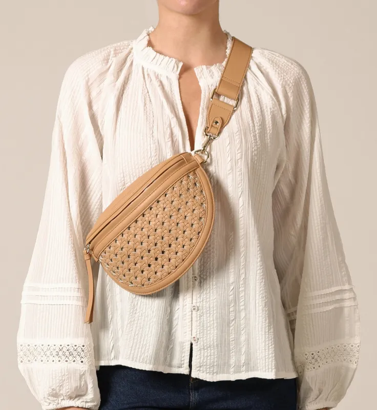 Doris Weave Crossbody | Tan sold by Cleobella