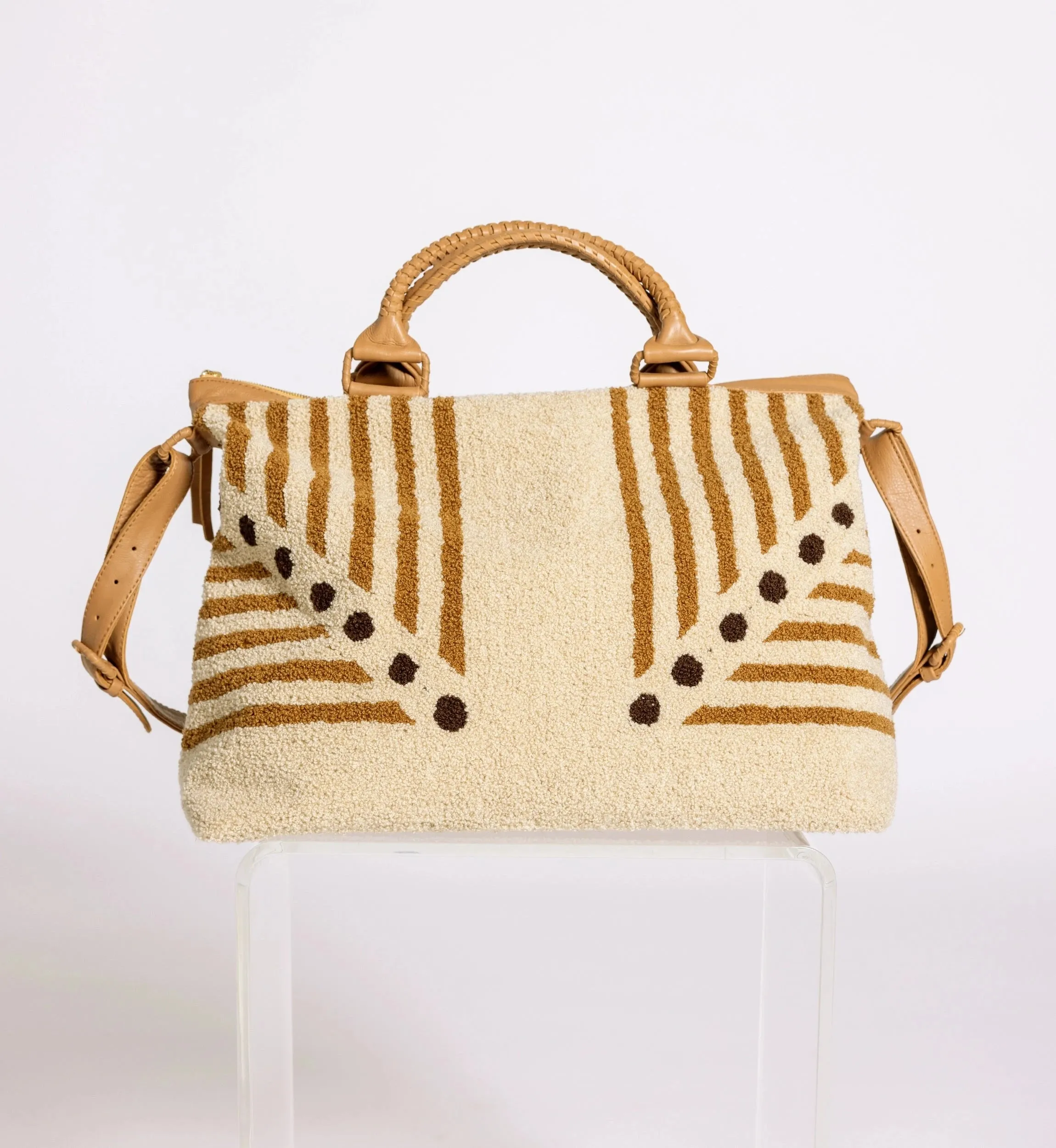 Lusso Stripe Weekender sold by Cleobella product image thumbnail 3