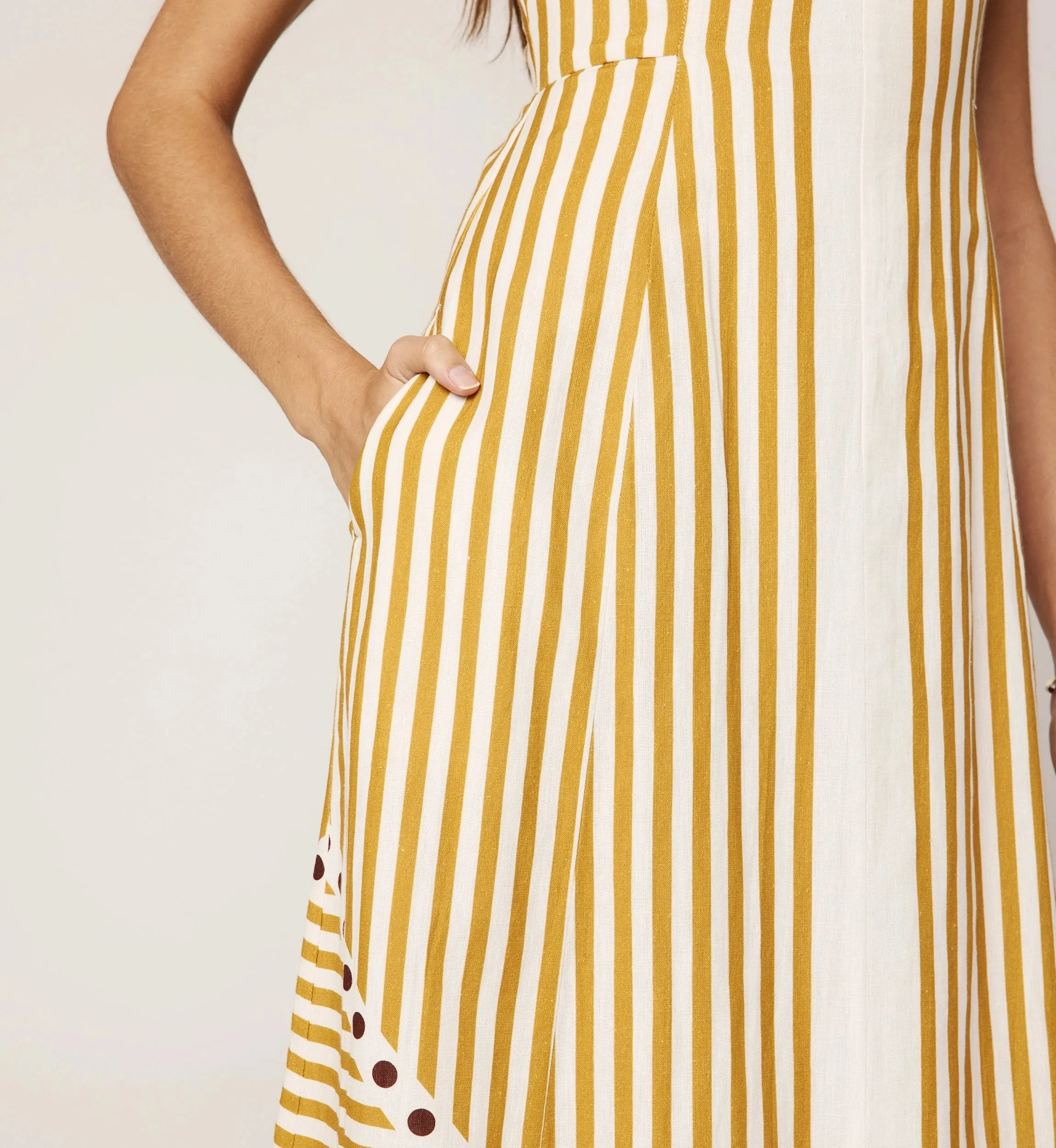 Rhiannon Ankle Dress | Lusso Stripe sold by Cleobella product image thumbnail 3