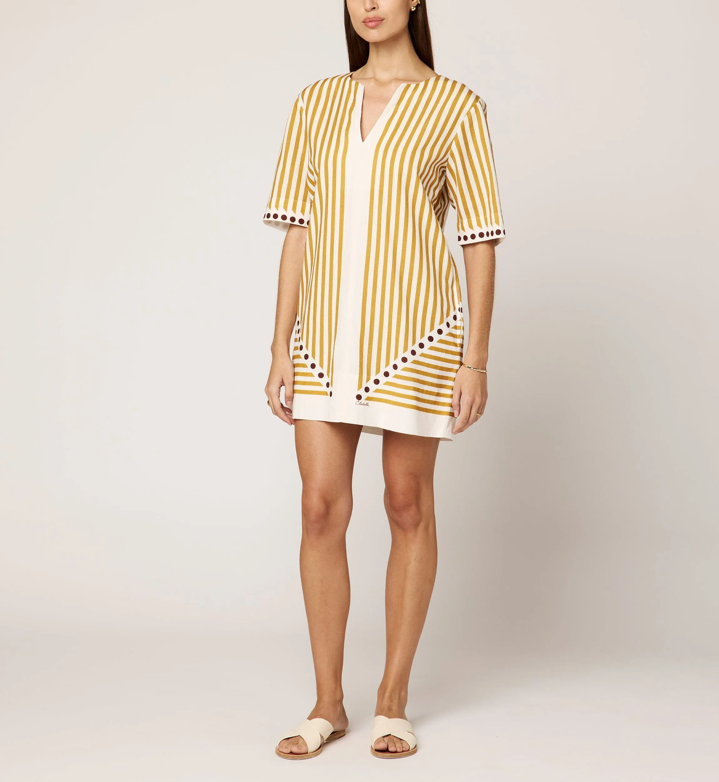 Fiona Mini Dress | Lusso Stripe sold by Cleobella