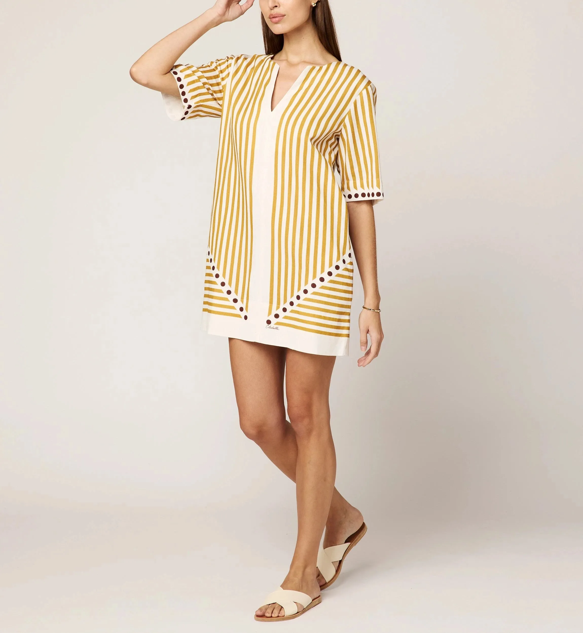 Fiona Mini Dress | Lusso Stripe sold by Cleobella product image thumbnail 2