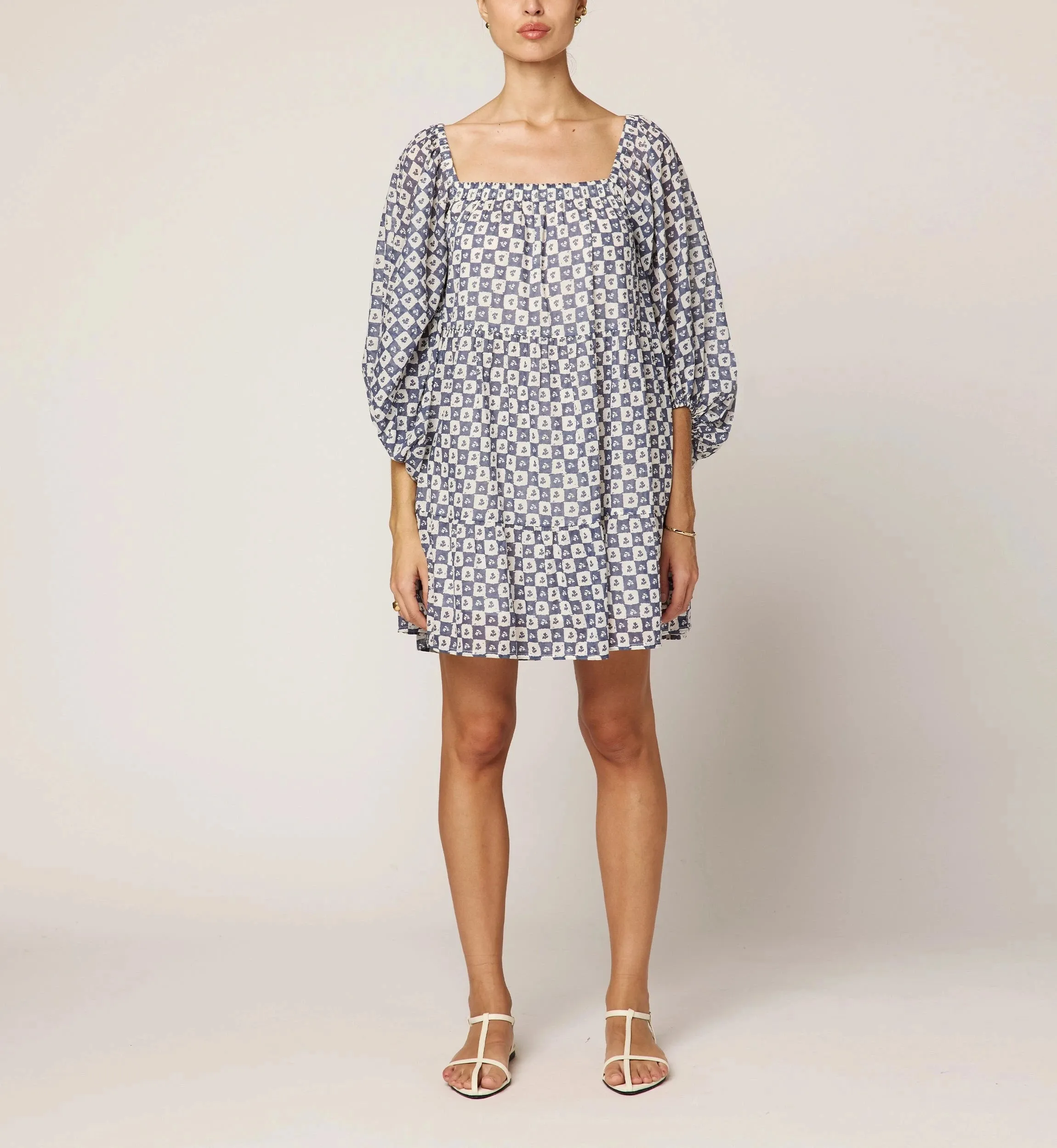 Hattie Mini Dress | Piazze Check sold by Cleobella product image thumbnail 2