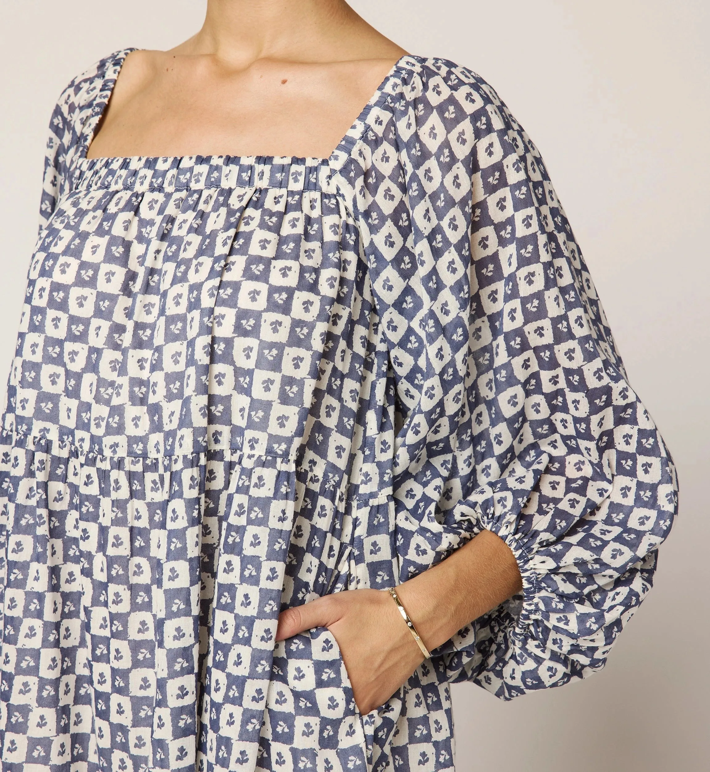 Hattie Mini Dress | Piazze Check sold by Cleobella product image thumbnail 4