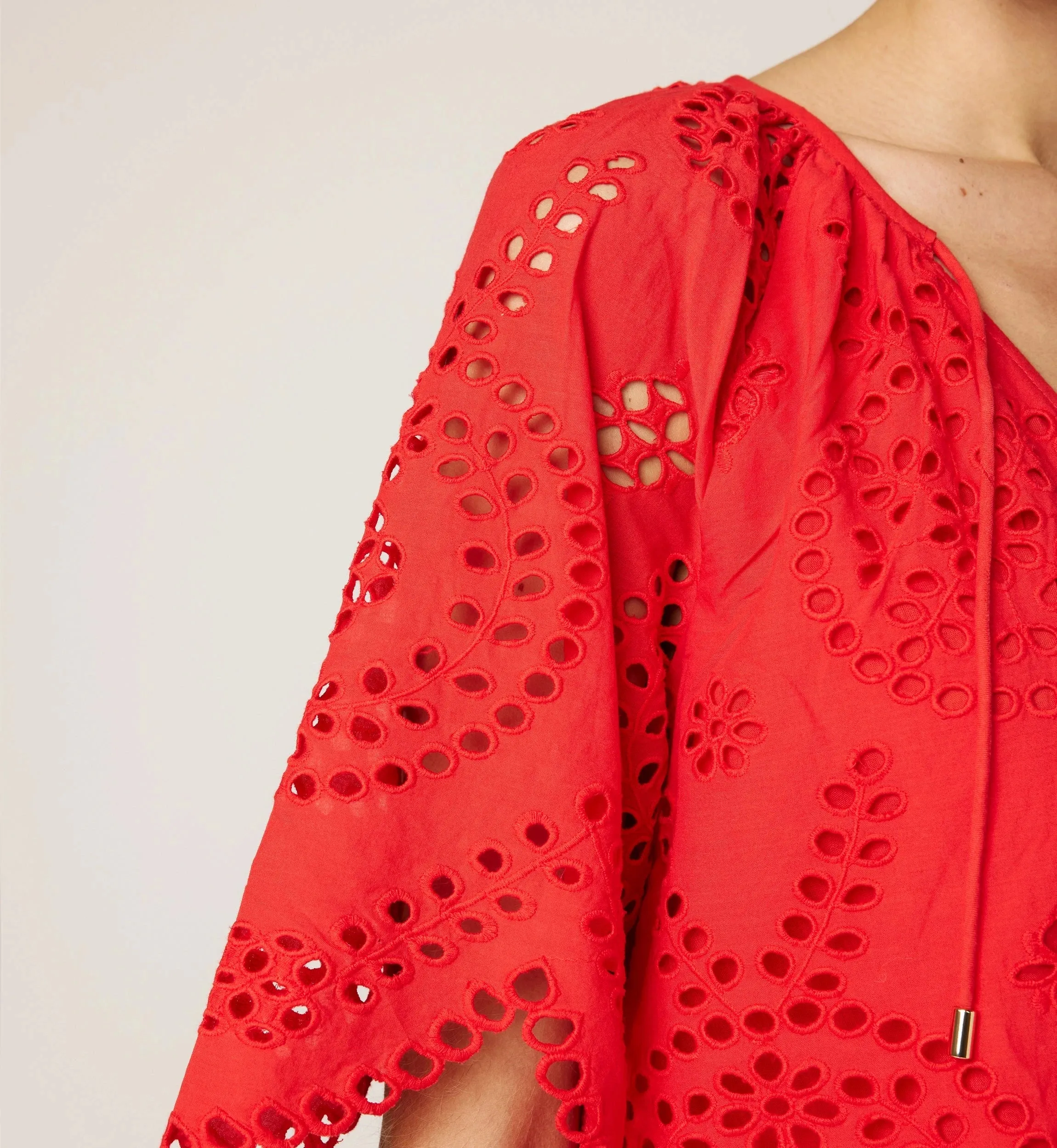 Lulu Blouse | Poppy Red sold by Cleobella product image thumbnail 3