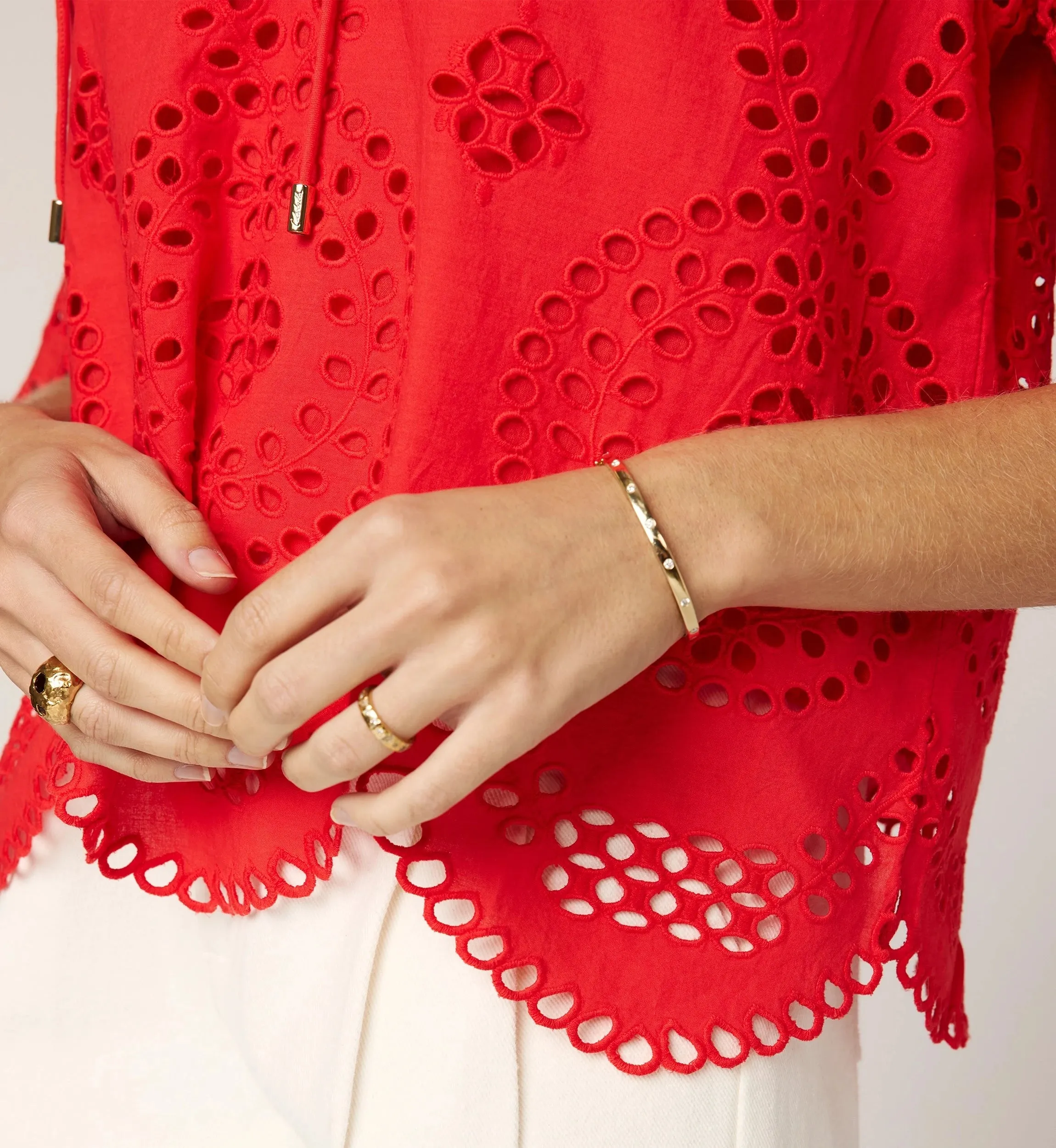 Lulu Blouse | Poppy Red sold by Cleobella product image thumbnail 4