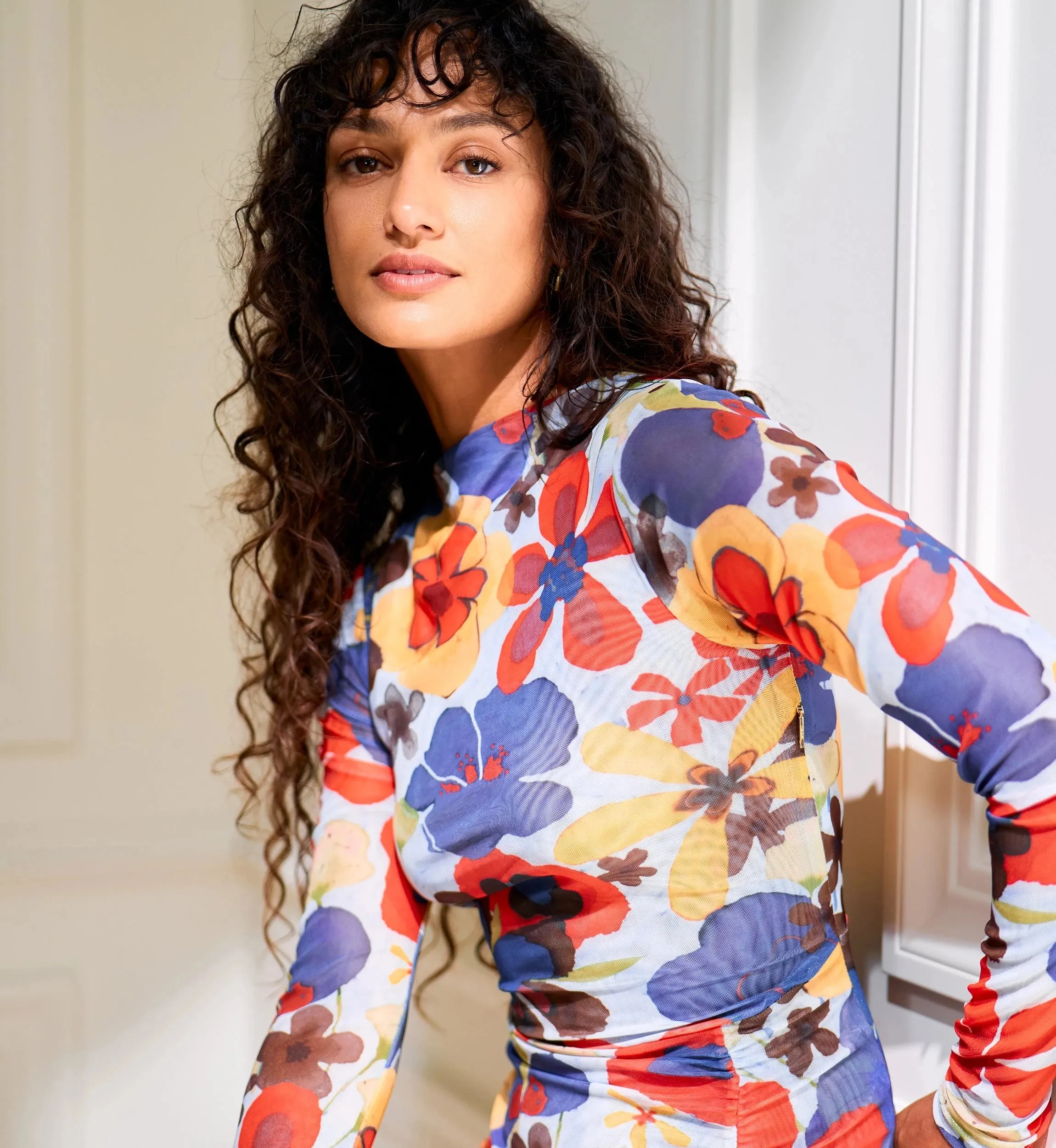 Katya Midi Dress | Foraged Violets Heather sold by Cleobella product image thumbnail 2