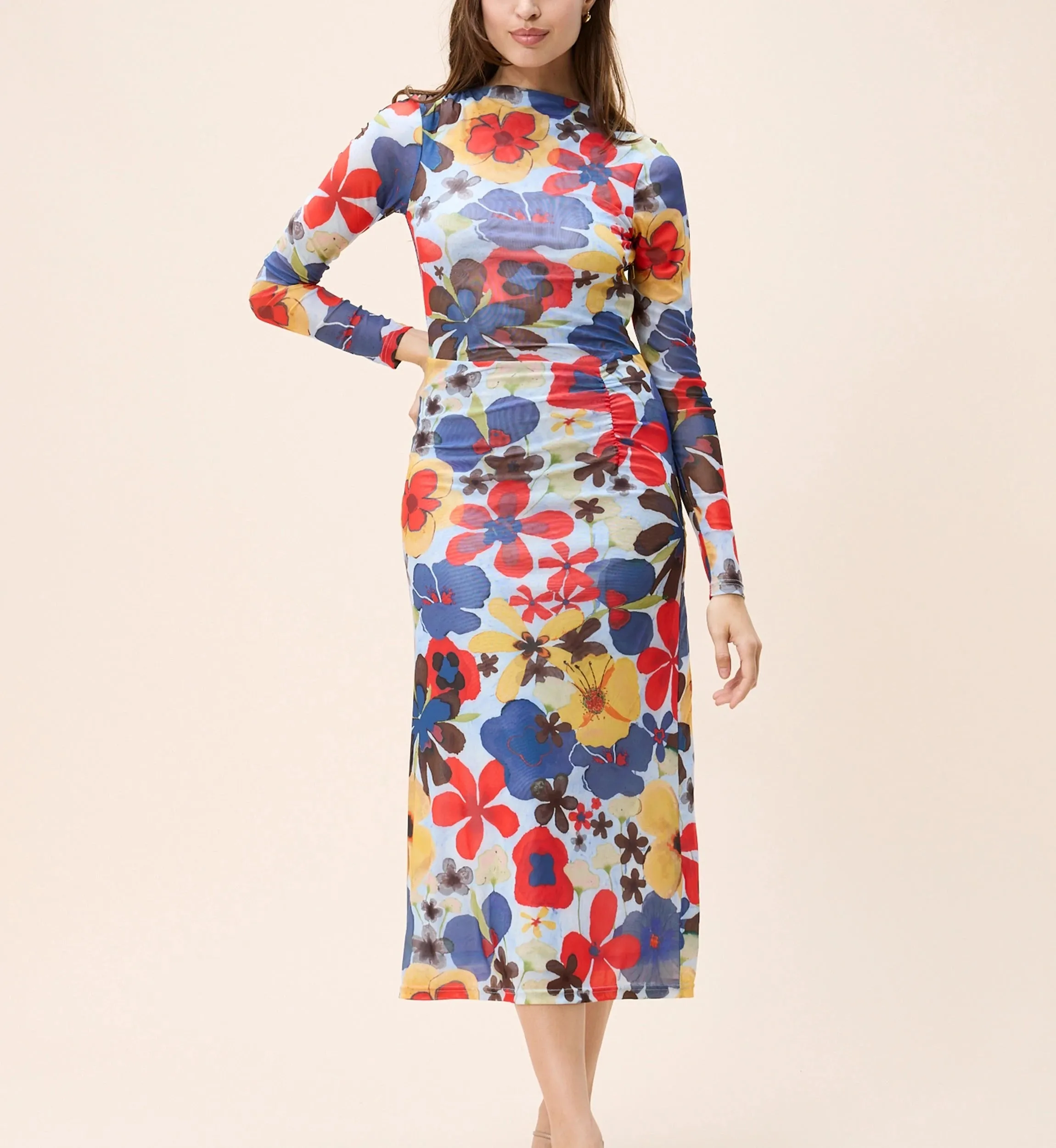 Katya Midi Dress | Foraged Violets Heather sold by Cleobella product image thumbnail 4
