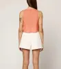 Attina Top | Coral Peach/Ivory sold by Cleobella