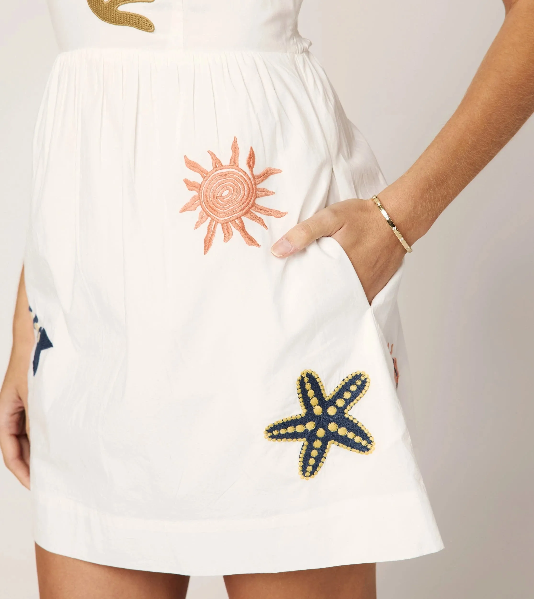 Flora Mini Dress | Ivory Multi sold by Cleobella product image thumbnail 4