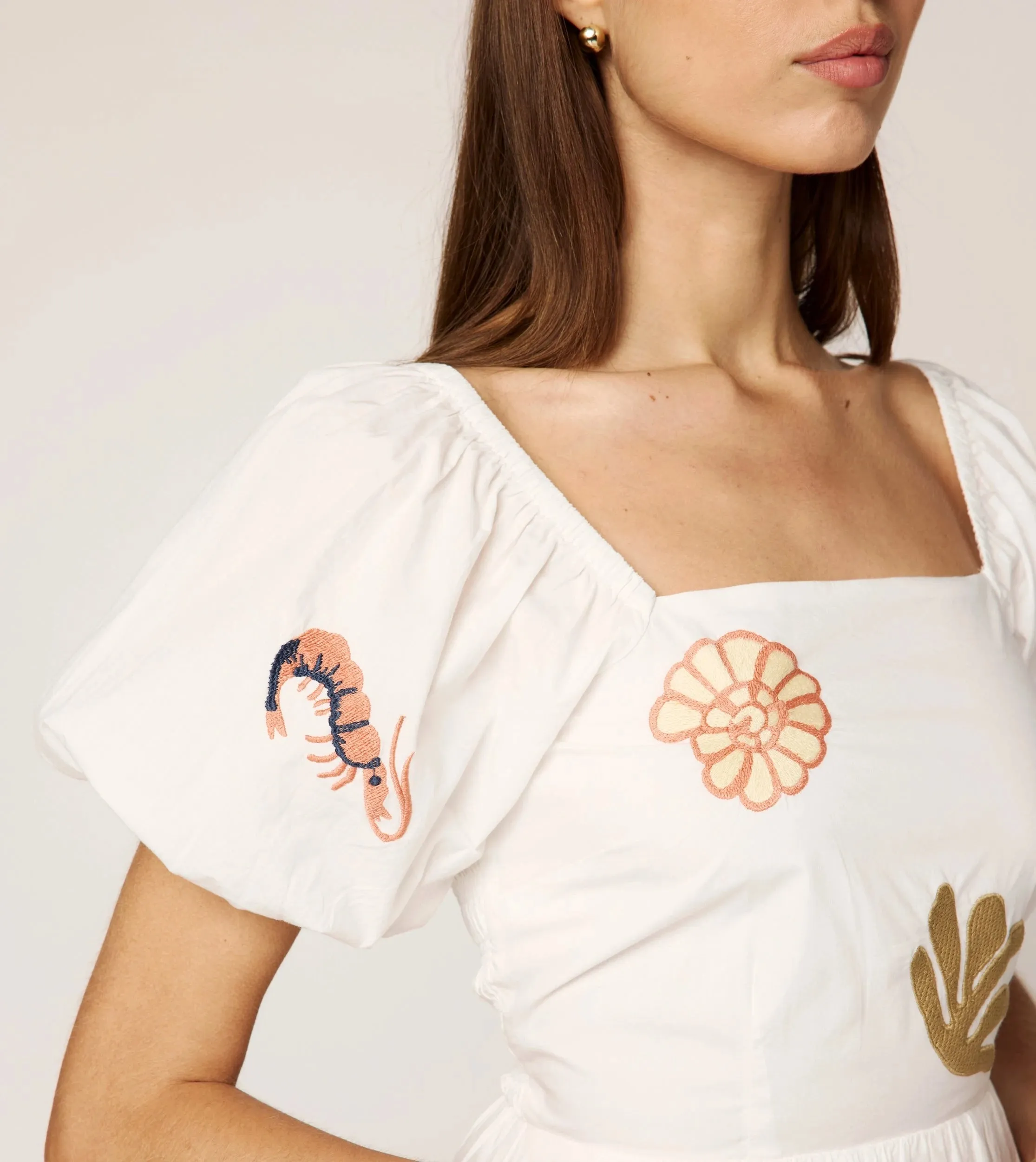 Flora Mini Dress | Ivory Multi sold by Cleobella product image thumbnail 3