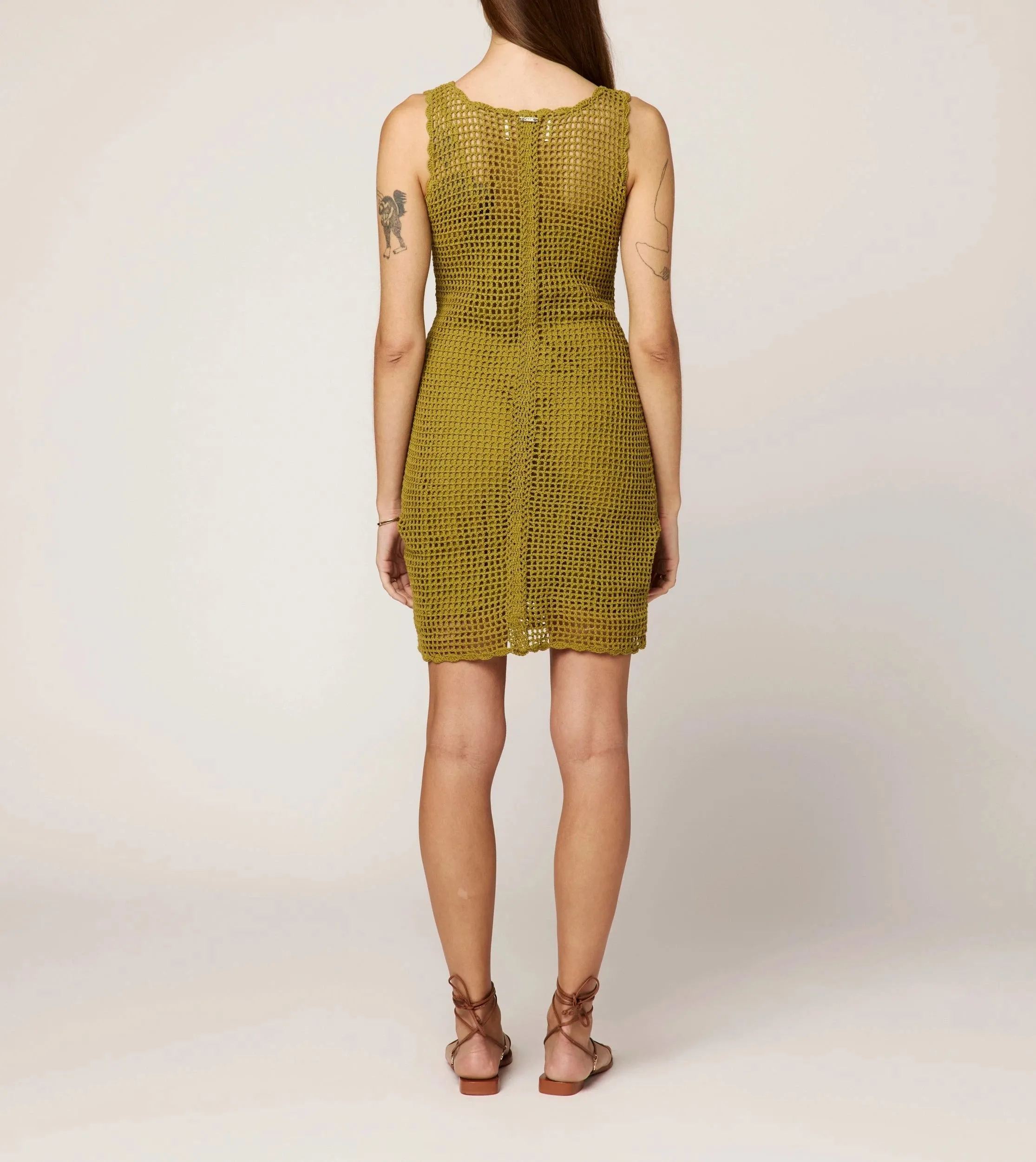 Noelani Crochet Mini Dress | Moss sold by Cleobella product image thumbnail 3