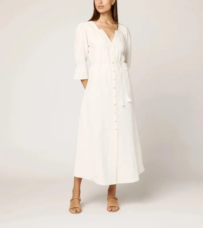 Paria Midi Dress | Ivory sold by Cleobella
