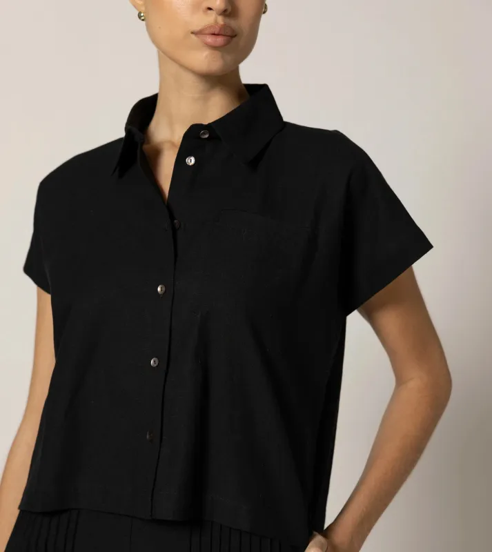 Kalora Blouse | Black sold by Cleobella