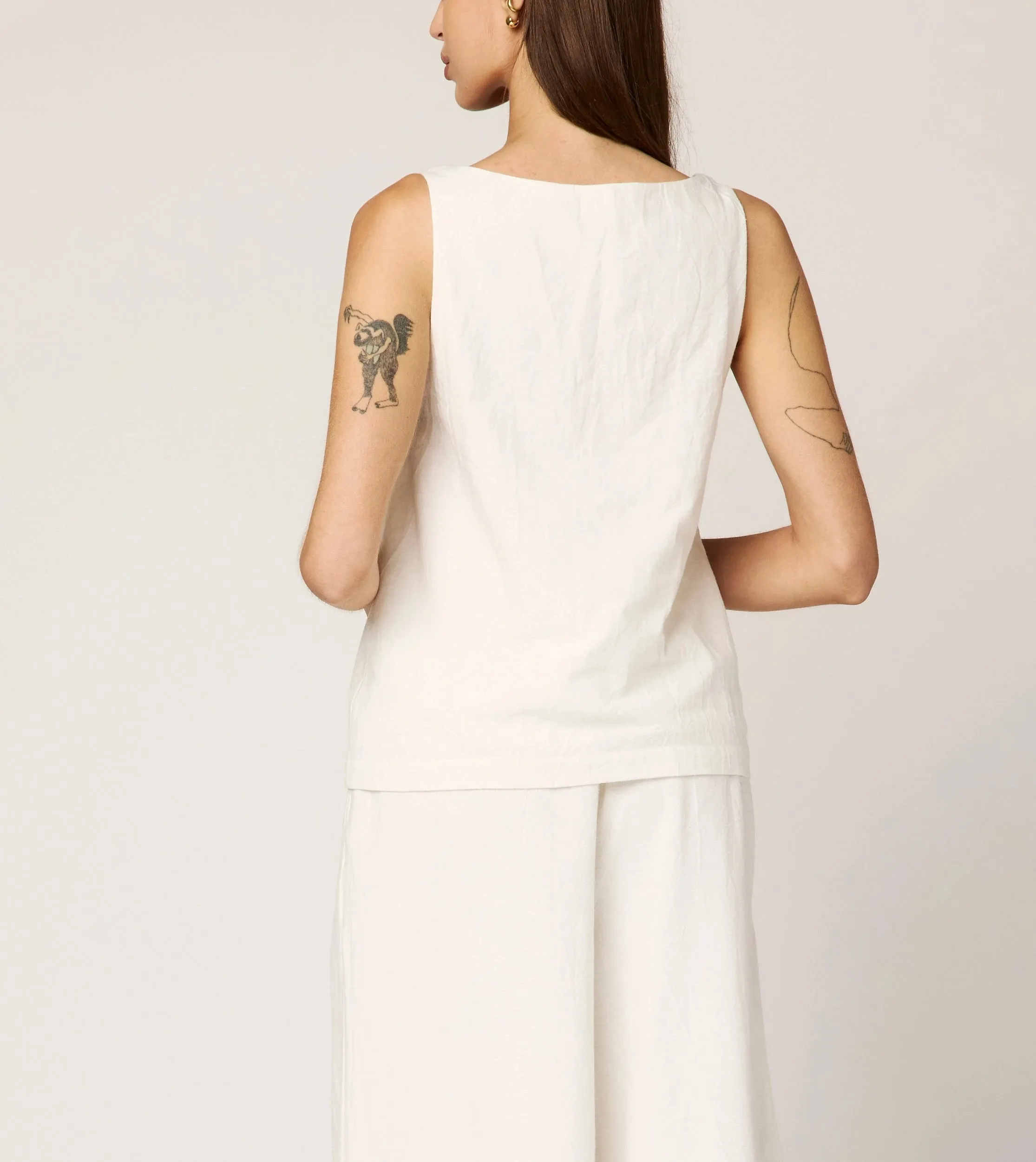 Ambesia Tank | Ivory sold by Cleobella product image thumbnail 4
