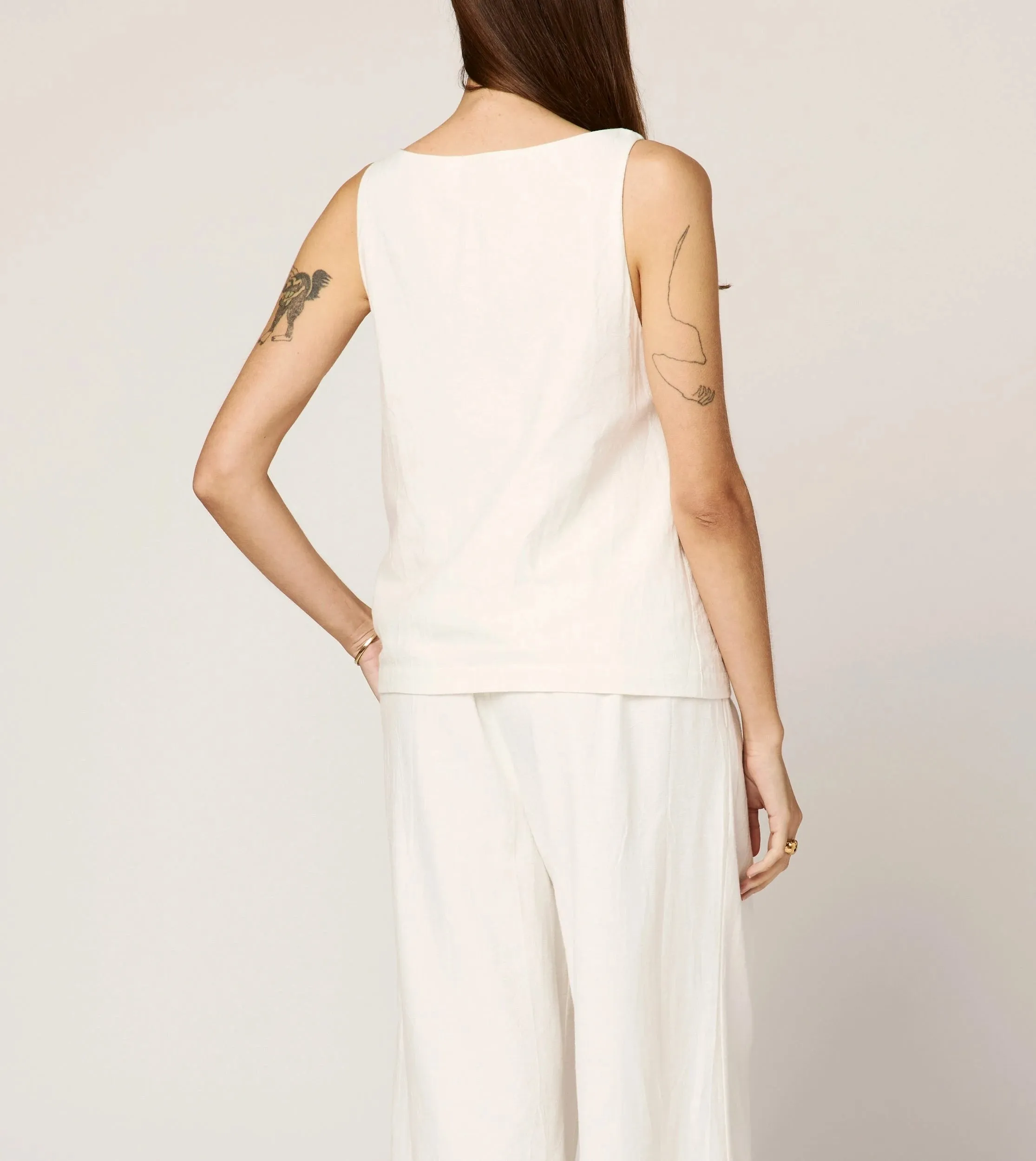 Ambesia Tank | Ivory sold by Cleobella product image thumbnail 3