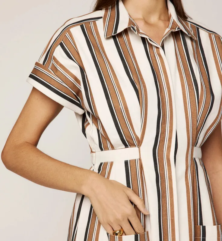 Sable Mini Dress | Giatta Stripe sold by Cleobella