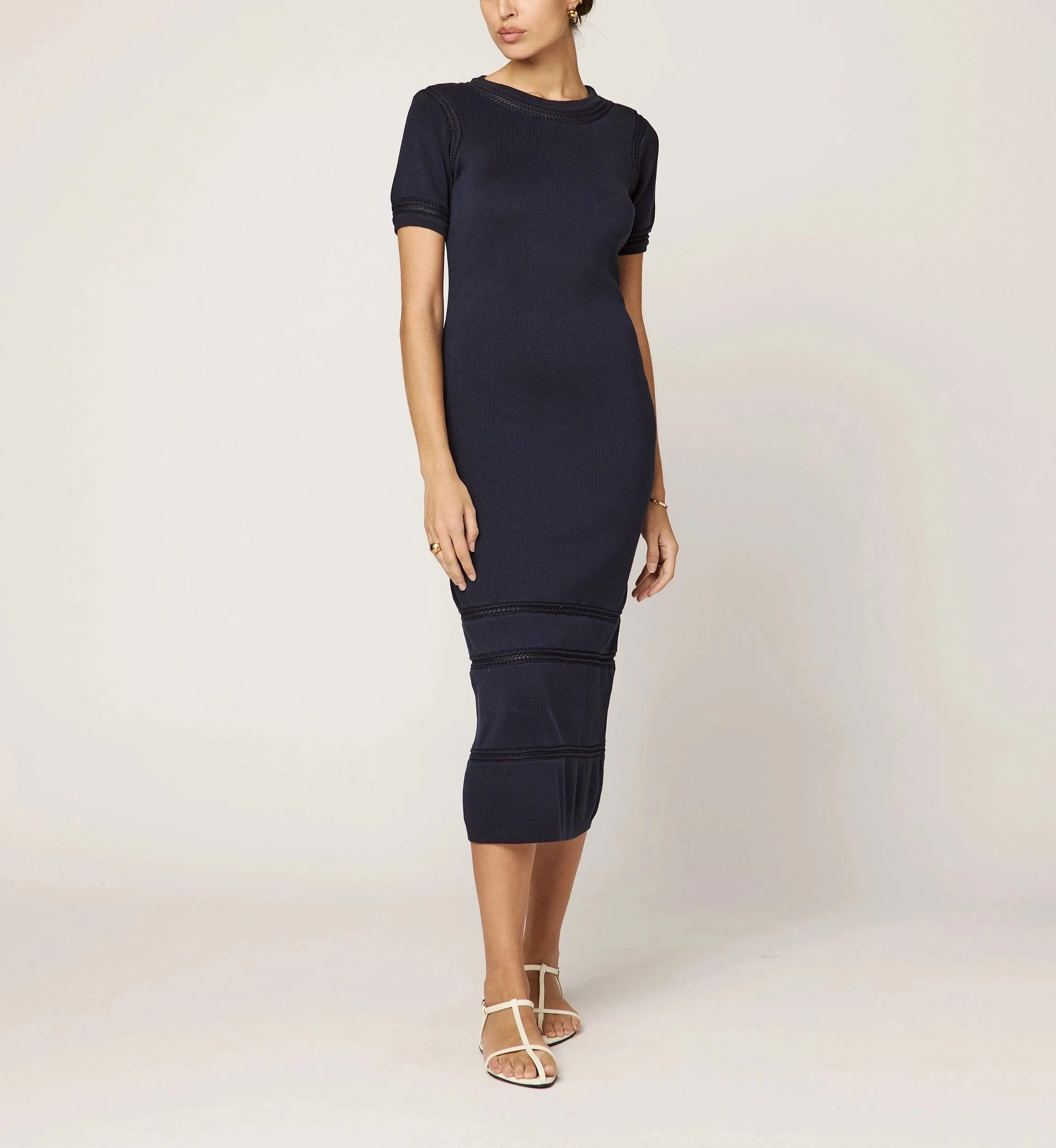 Morisette Midi Dress | Midnight Blue sold by Cleobella