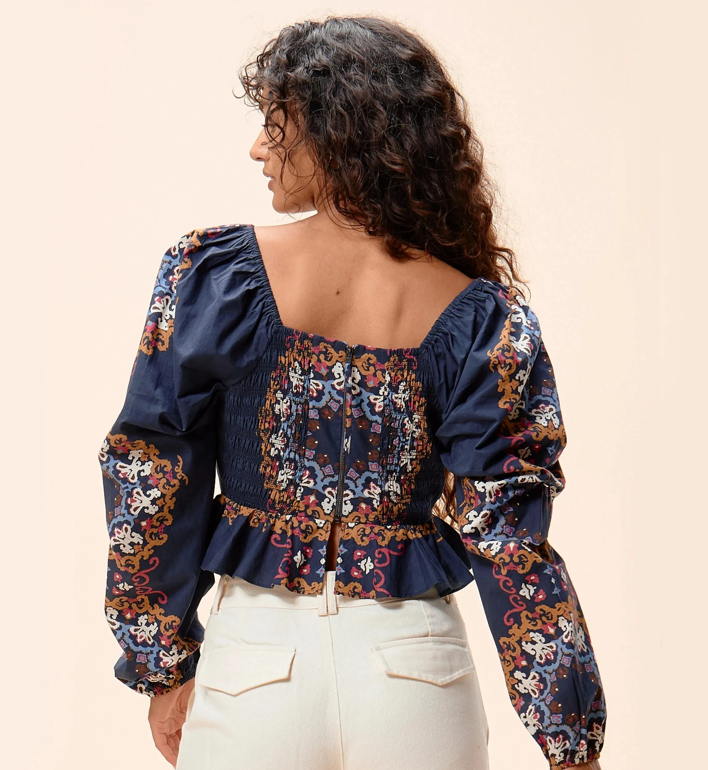 Elizabeth Top | Venezia Blue sold by Cleobella product image thumbnail 2