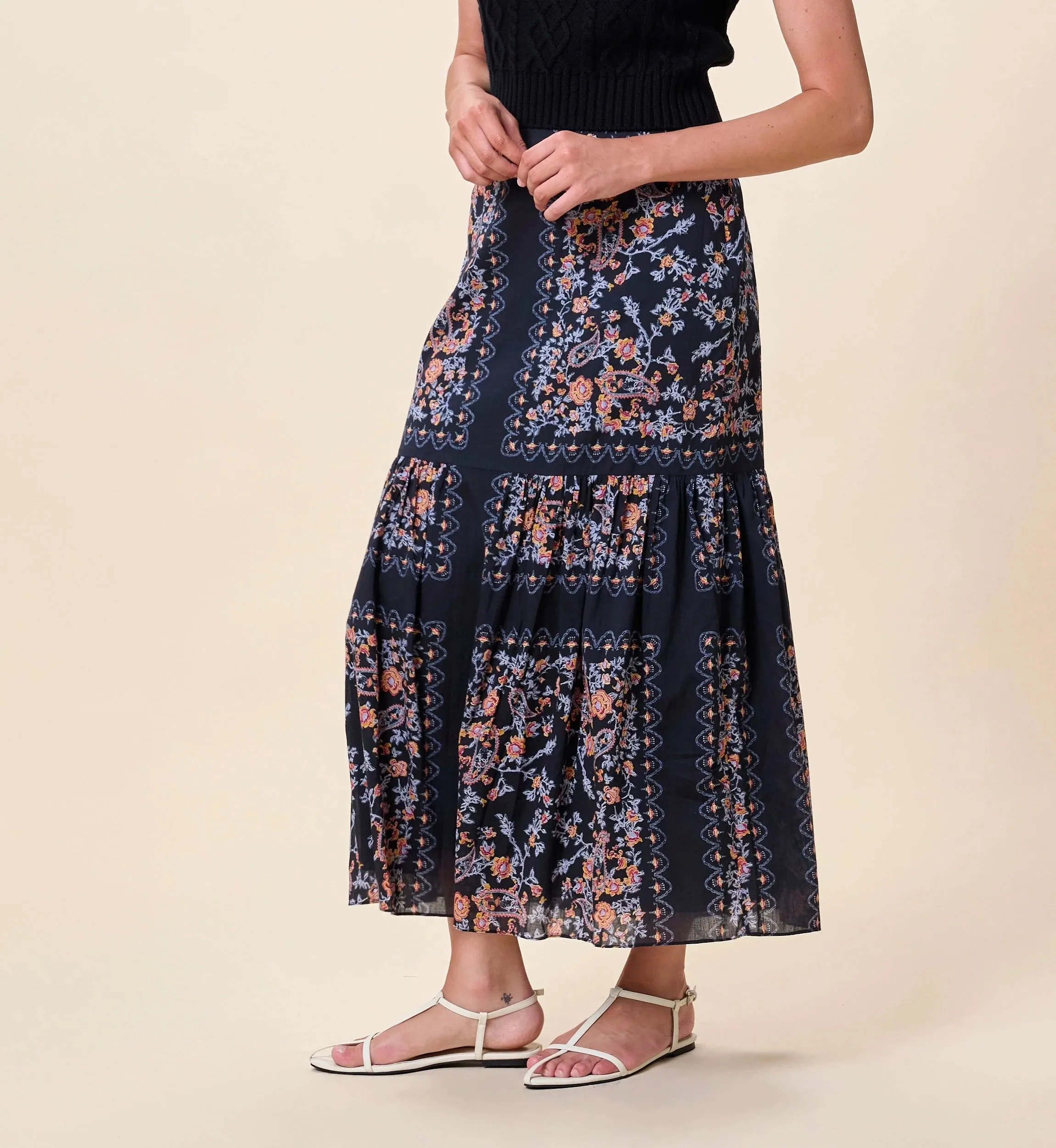 Marjorie Ankle Skirt | Dark La Ramos sold by Cleobella product image thumbnail 2