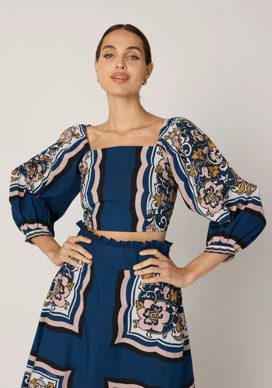 April Top | Floral Anise sold by Cleobella