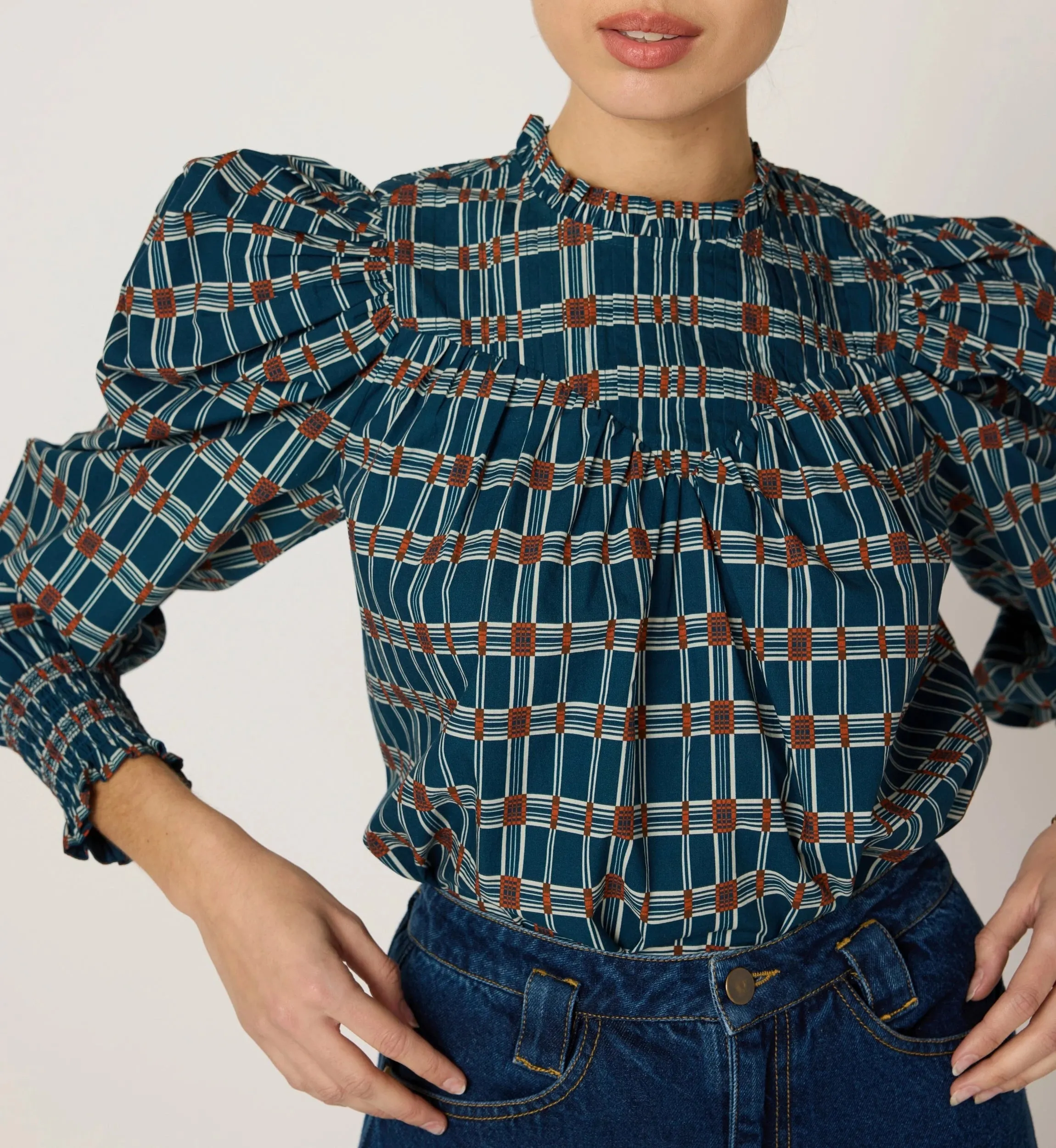 Irina Blouse | Santo Stripe sold by Cleobella product image thumbnail 2