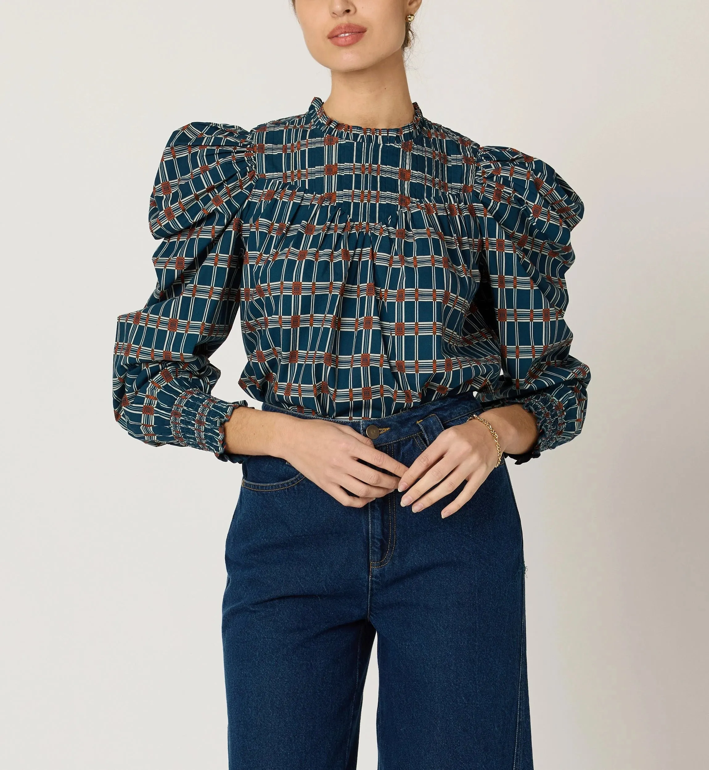 Irina Blouse | Santo Stripe sold by Cleobella product image thumbnail 3