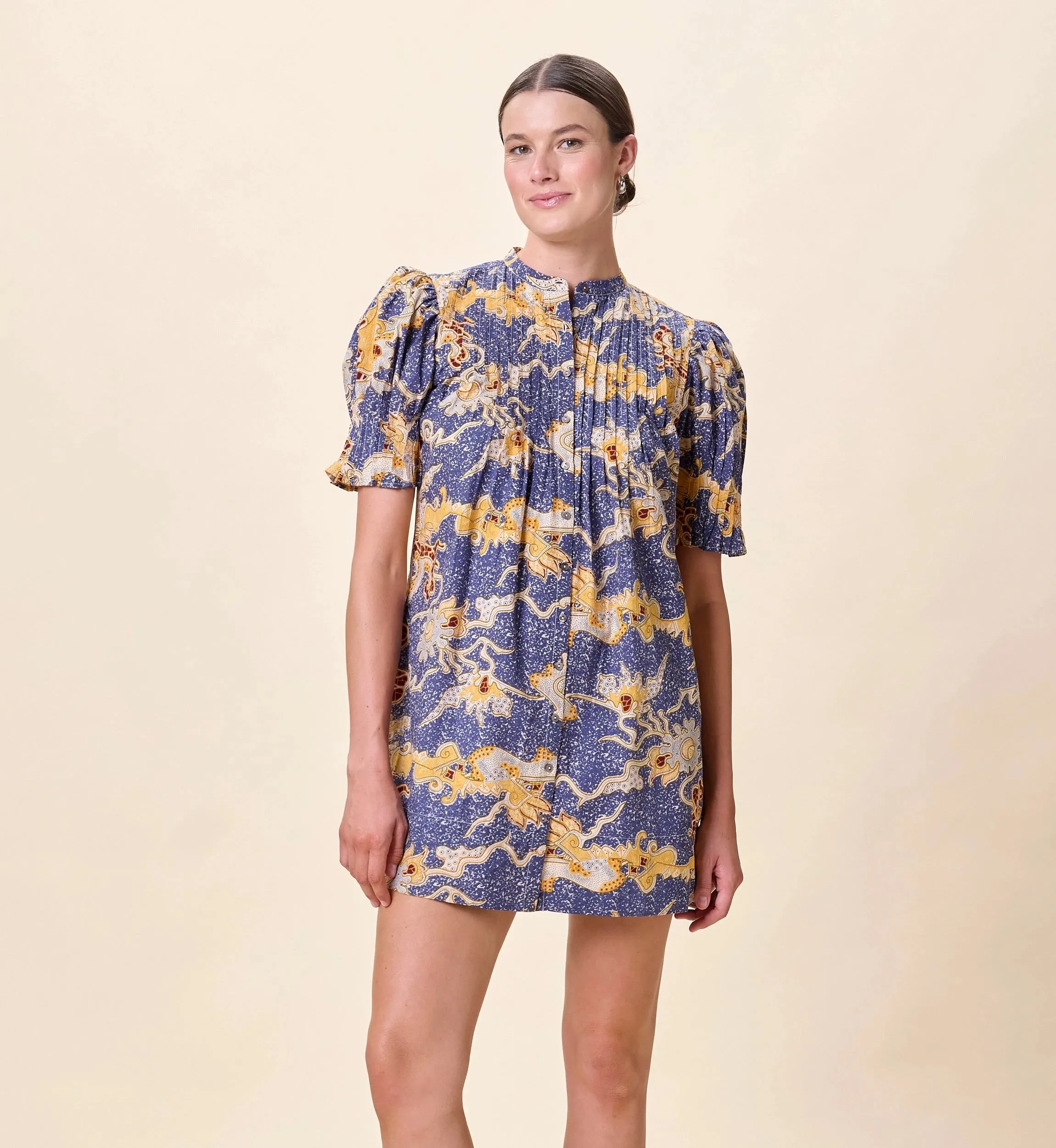 Nadia Mini Dress | Blue Castello sold by Cleobella product image thumbnail 3