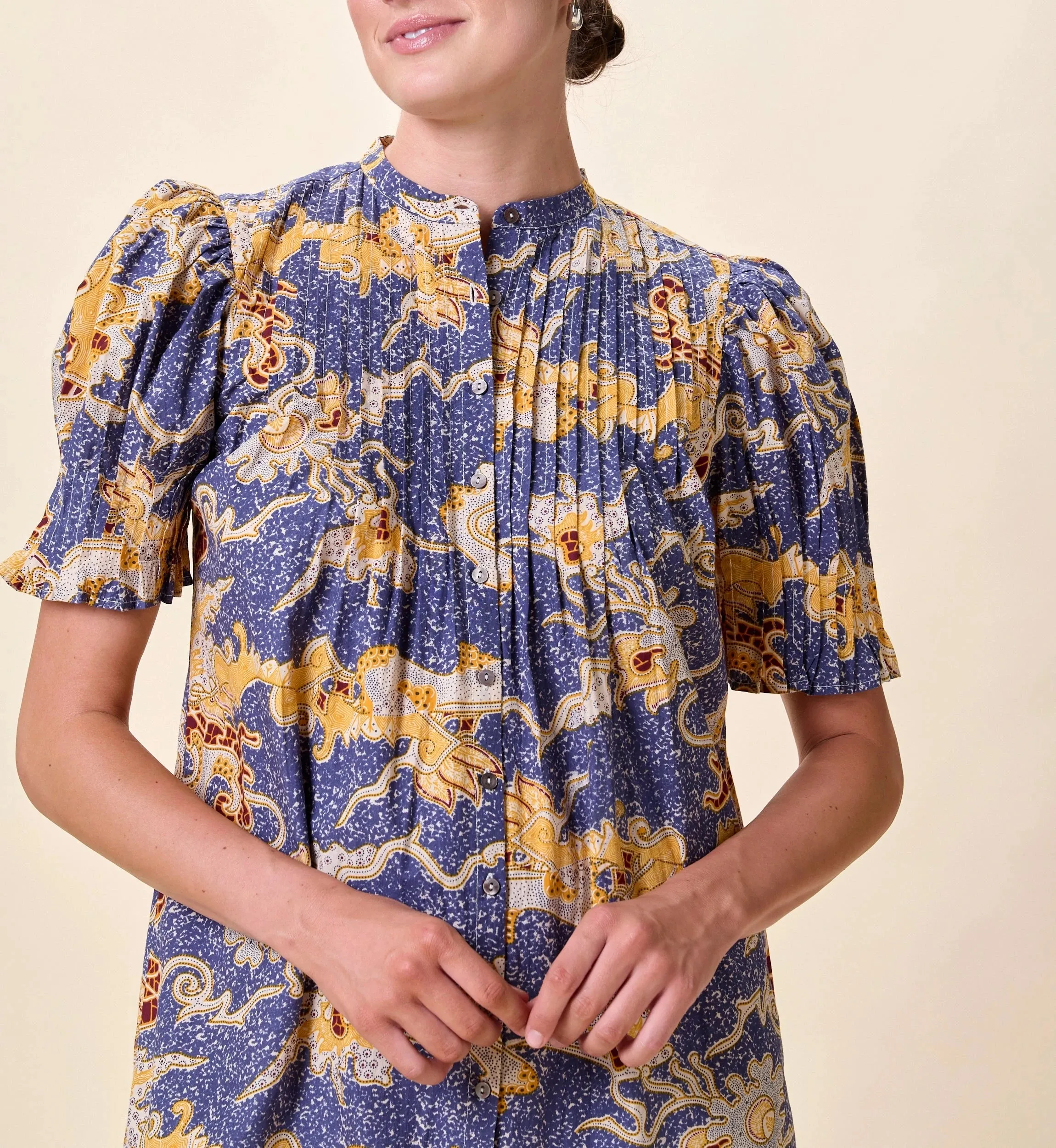 Nadia Mini Dress | Blue Castello sold by Cleobella product image thumbnail 2