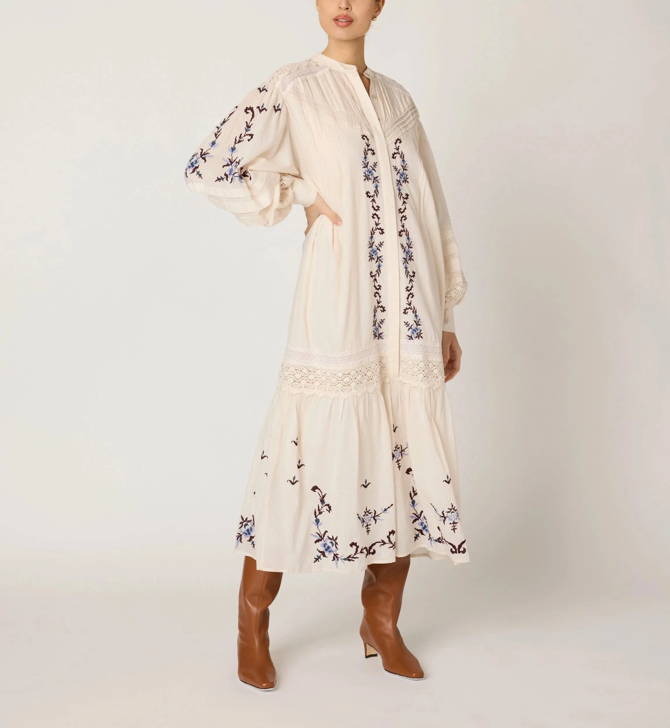 Heidi Midi Dress | Ivory sold by Cleobella product image thumbnail 3