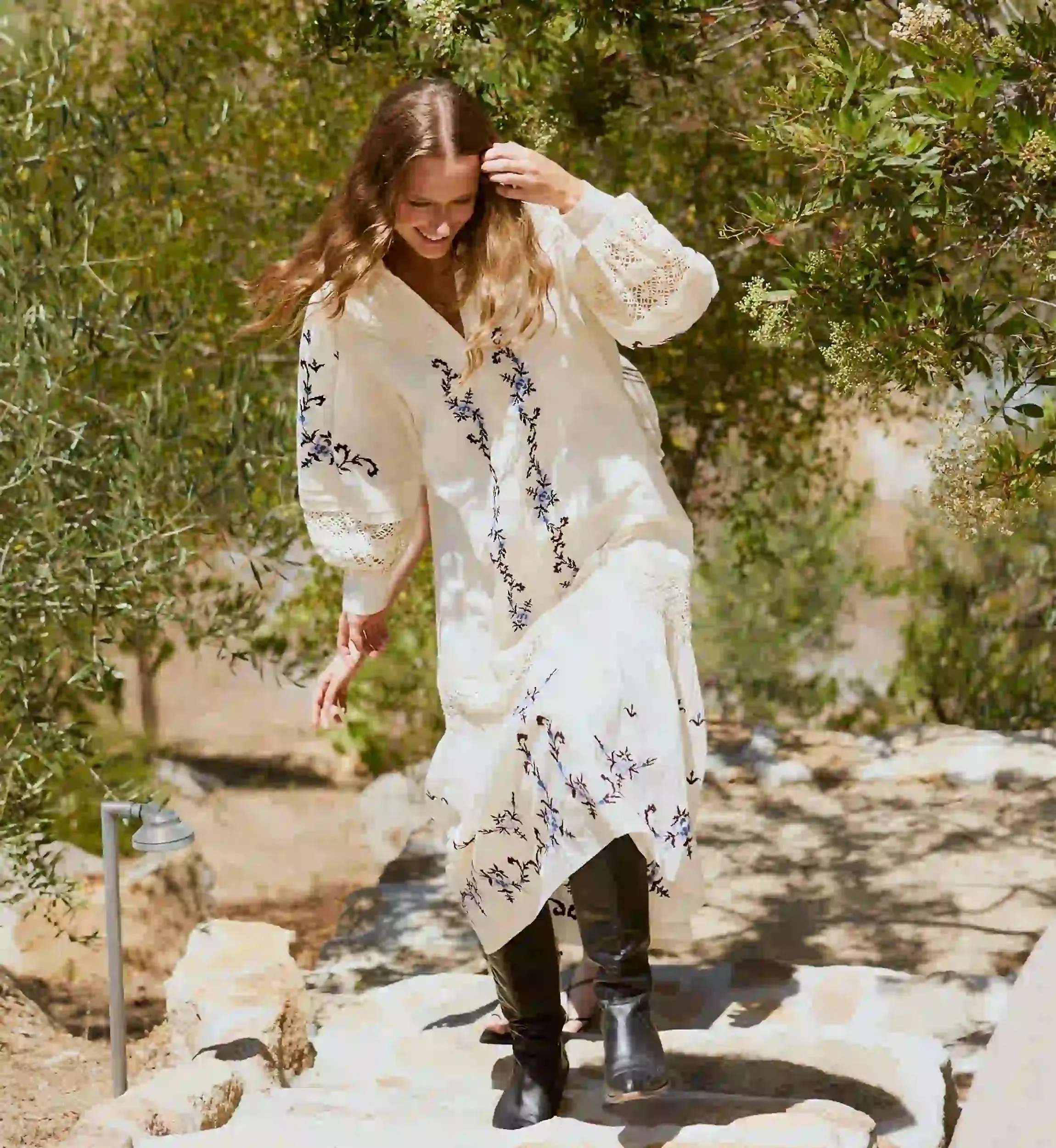 Heidi Midi Dress | Ivory sold by Cleobella product image thumbnail 2