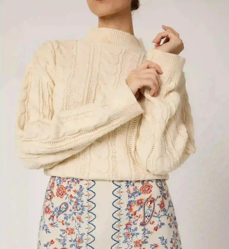 Janie Sweater | Ivory sold by Cleobella