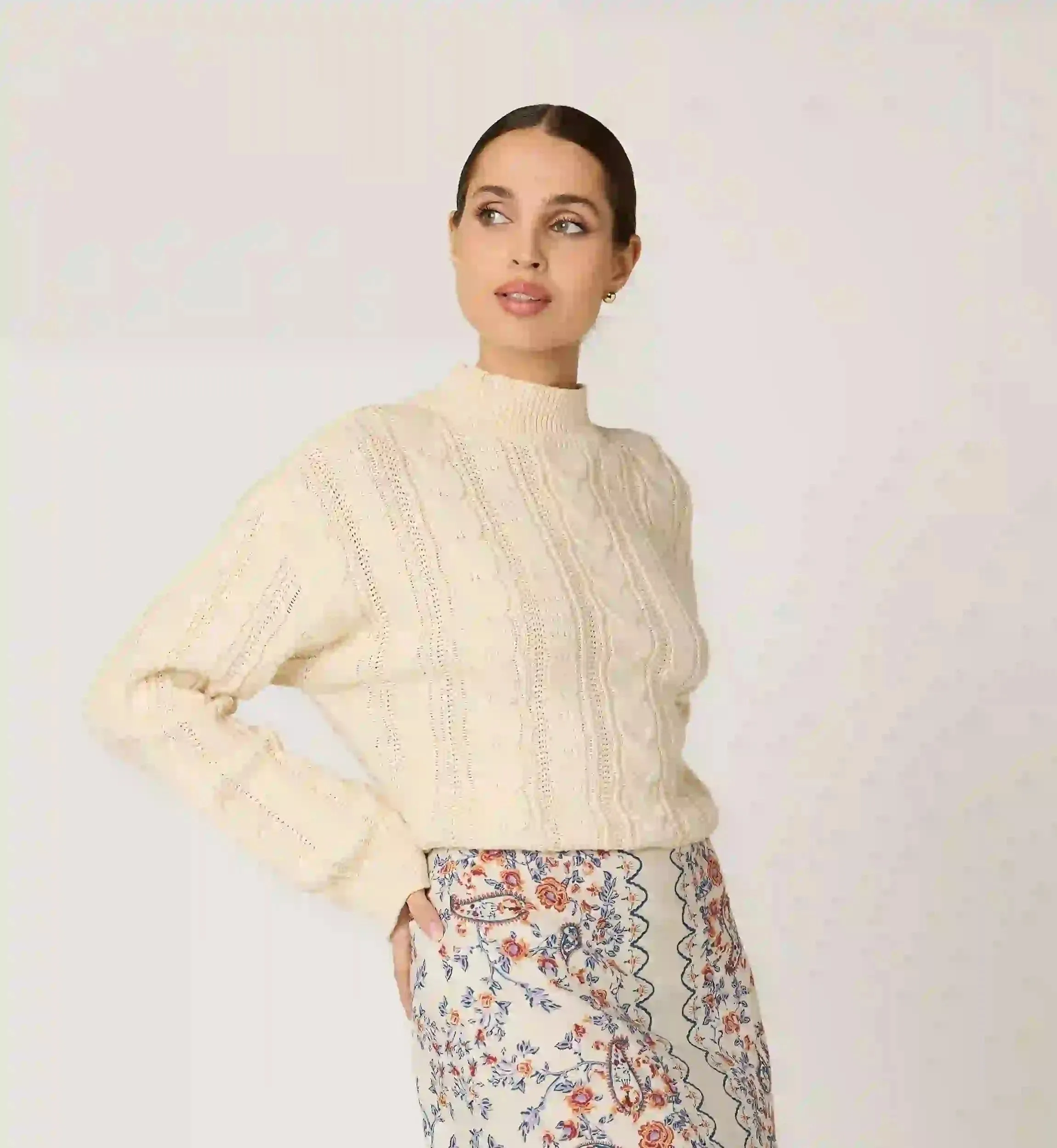 Janie Sweater | Ivory sold by Cleobella product image thumbnail 2