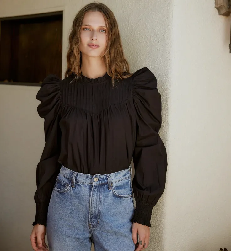 Irina Blouse | Black sold by Cleobella