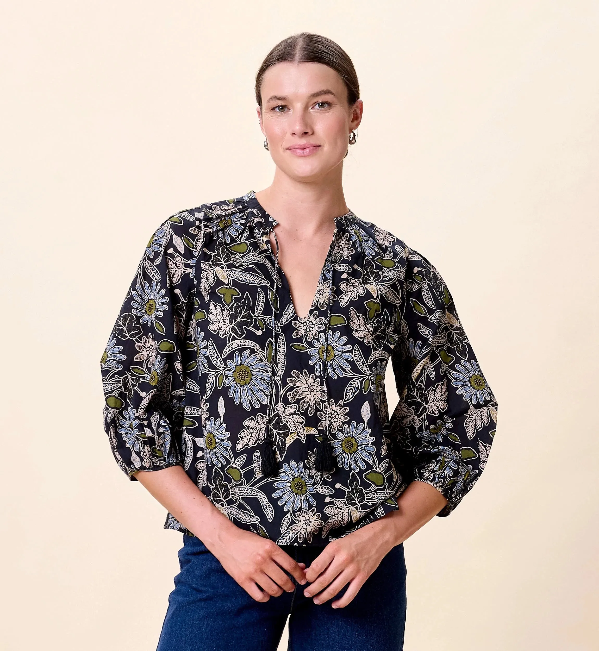 Belle Blouse | Dark Magnolia sold by Cleobella product image thumbnail 2