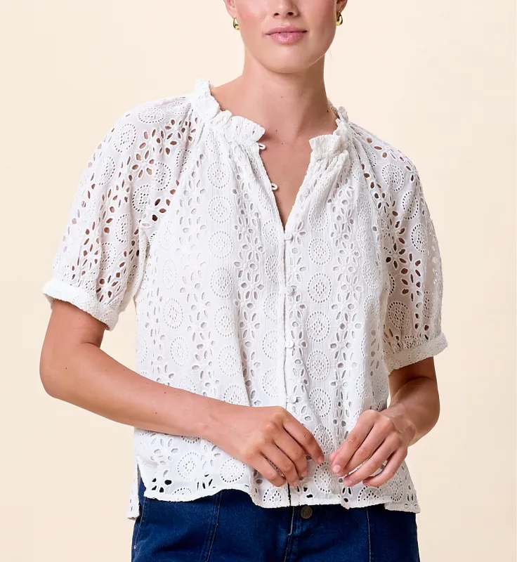 Kate Blouse | Ivory sold by Cleobella