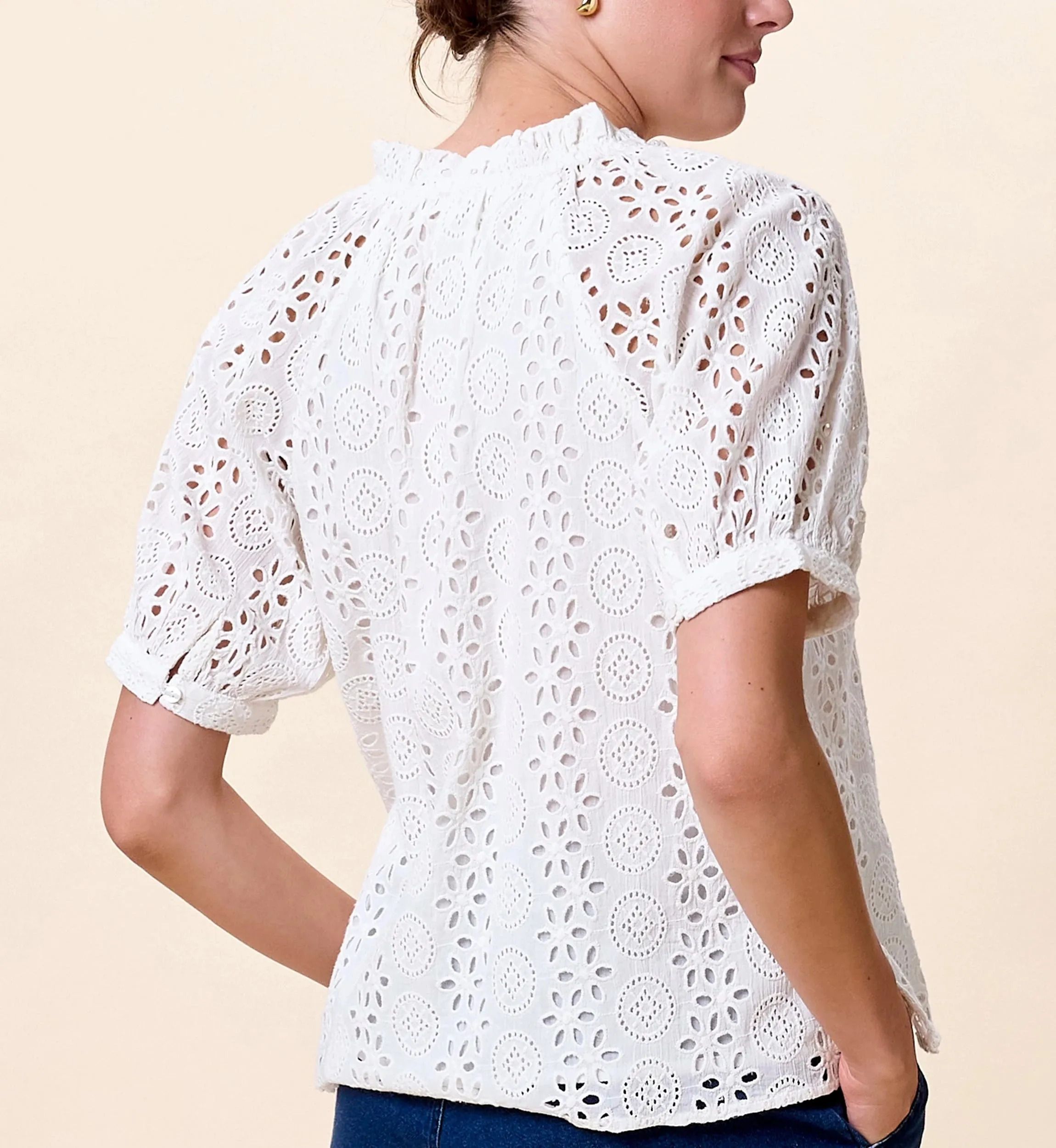 Kate Blouse | Ivory sold by Cleobella product image thumbnail 2