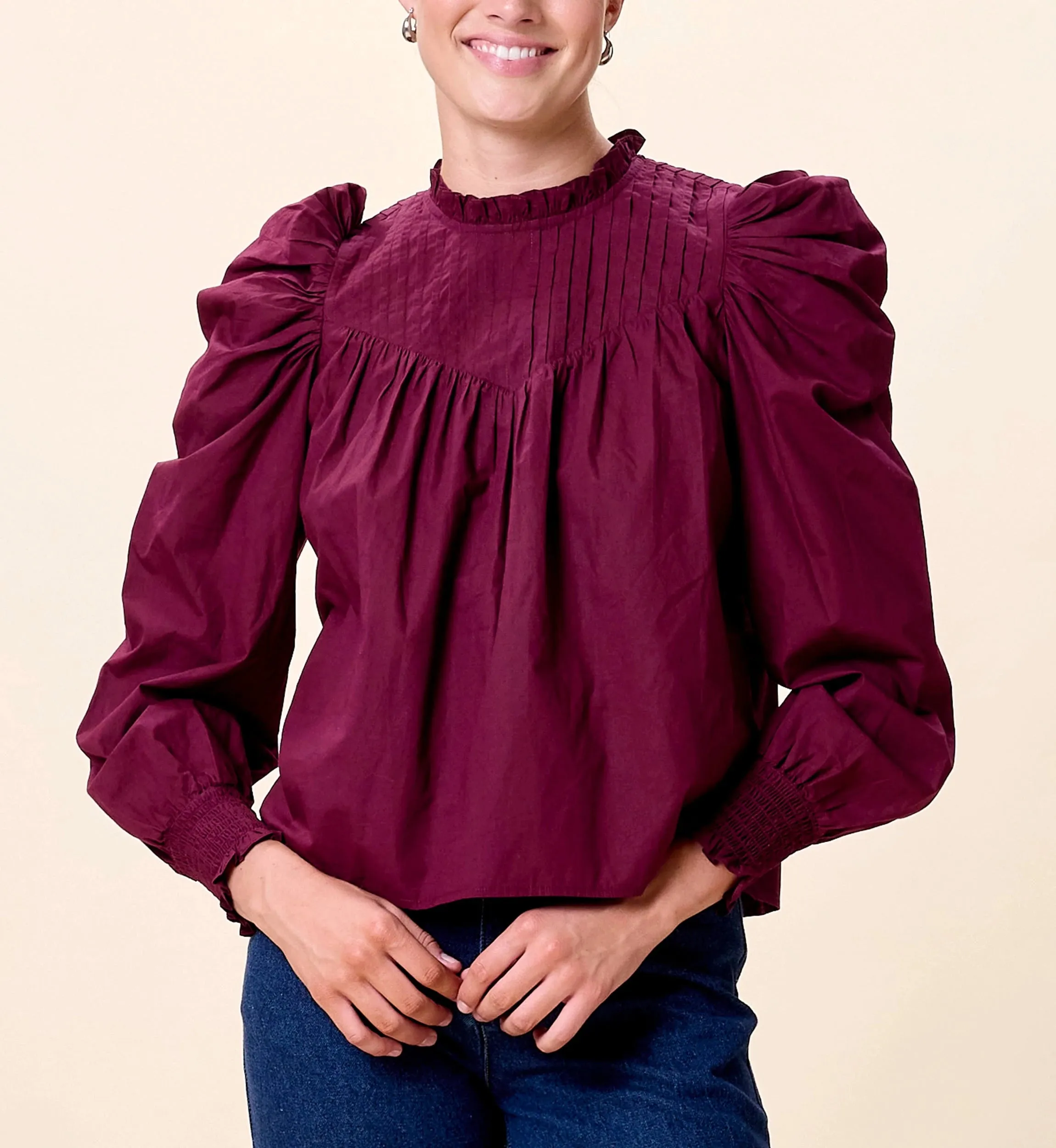 Irina Blouse | Zinfandel sold by Cleobella