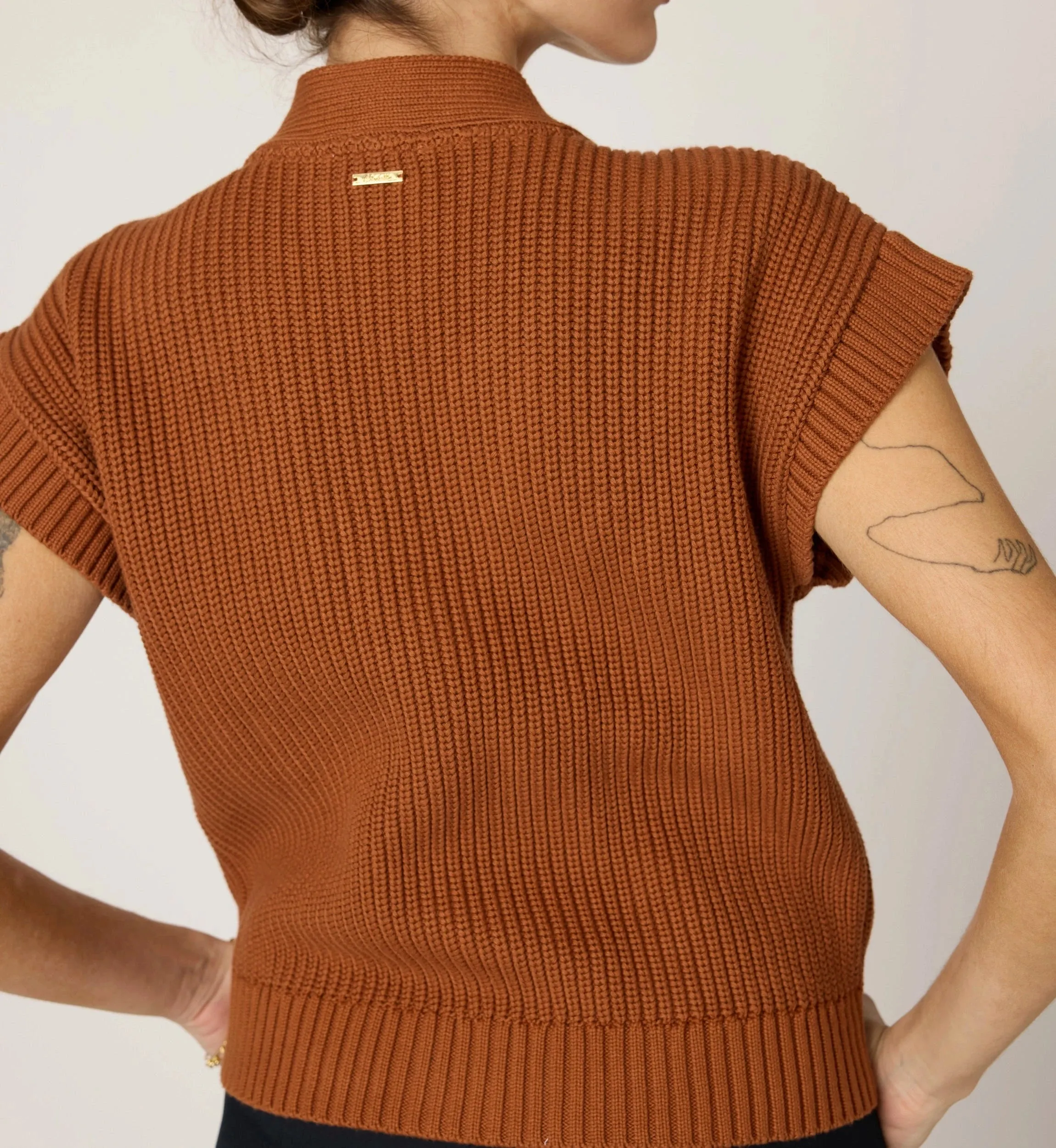 Cuore Sweater Vest | Clay sold by Cleobella product image thumbnail 4